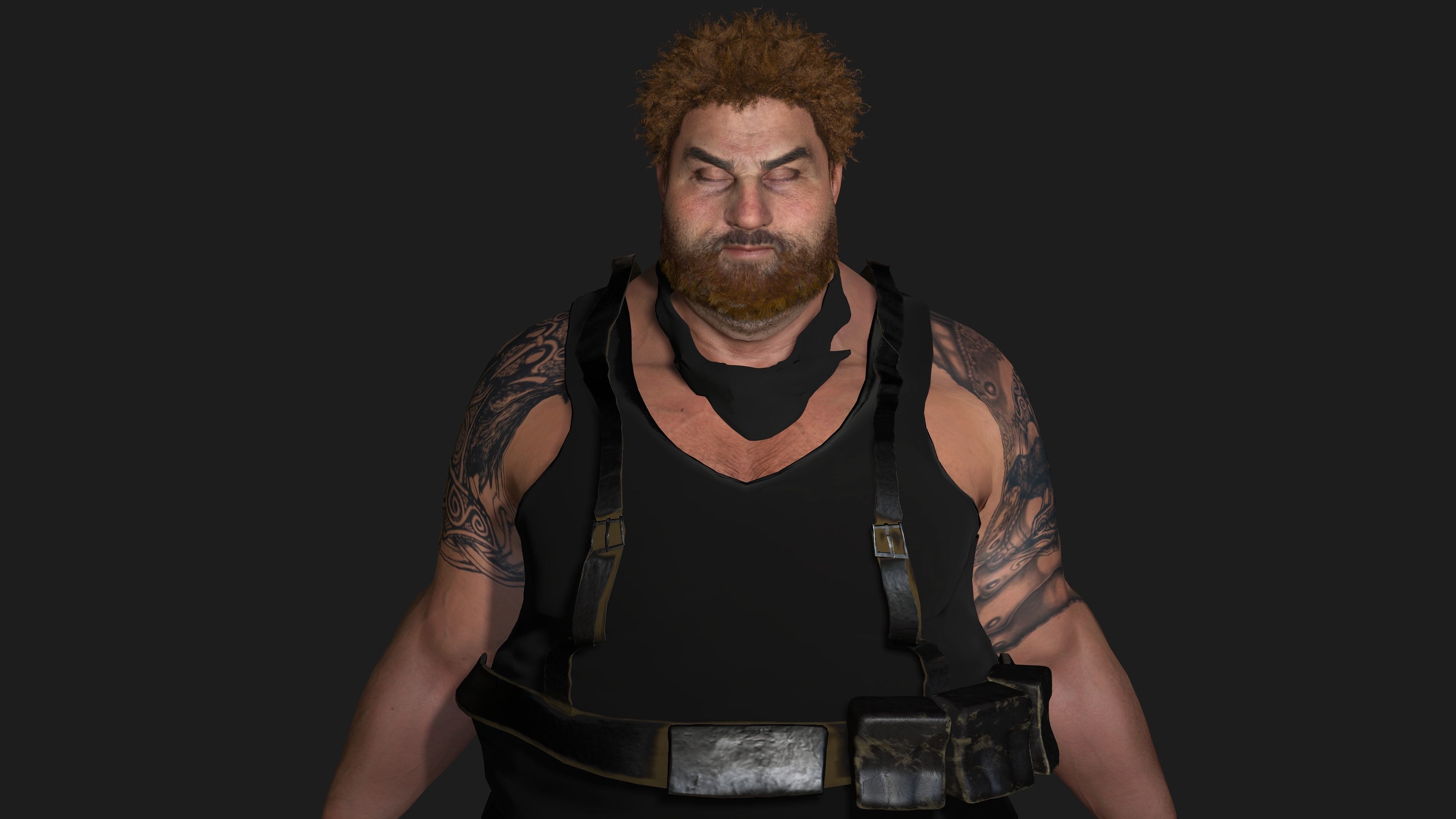 AAA 3D REALISTIC MAN CHARACTER - FAT SHOOTER ACTION HEROES GTA Low-poly 3D model_8
