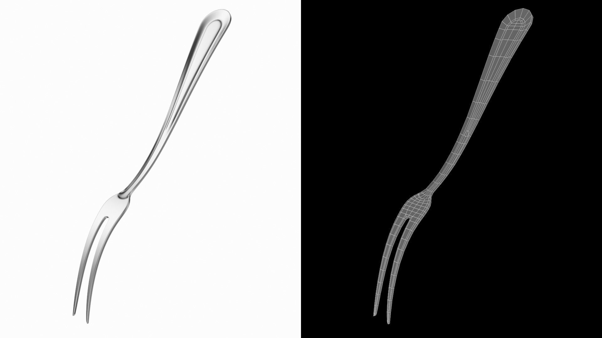 Fruit Fork Classic Cutlery 3D model_8