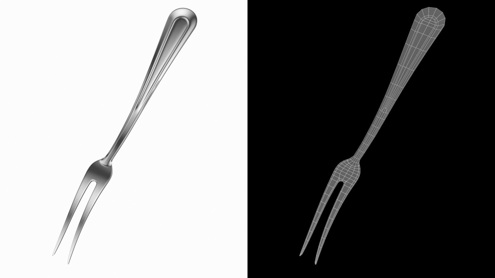 Fruit Fork Classic Cutlery 3D model_9