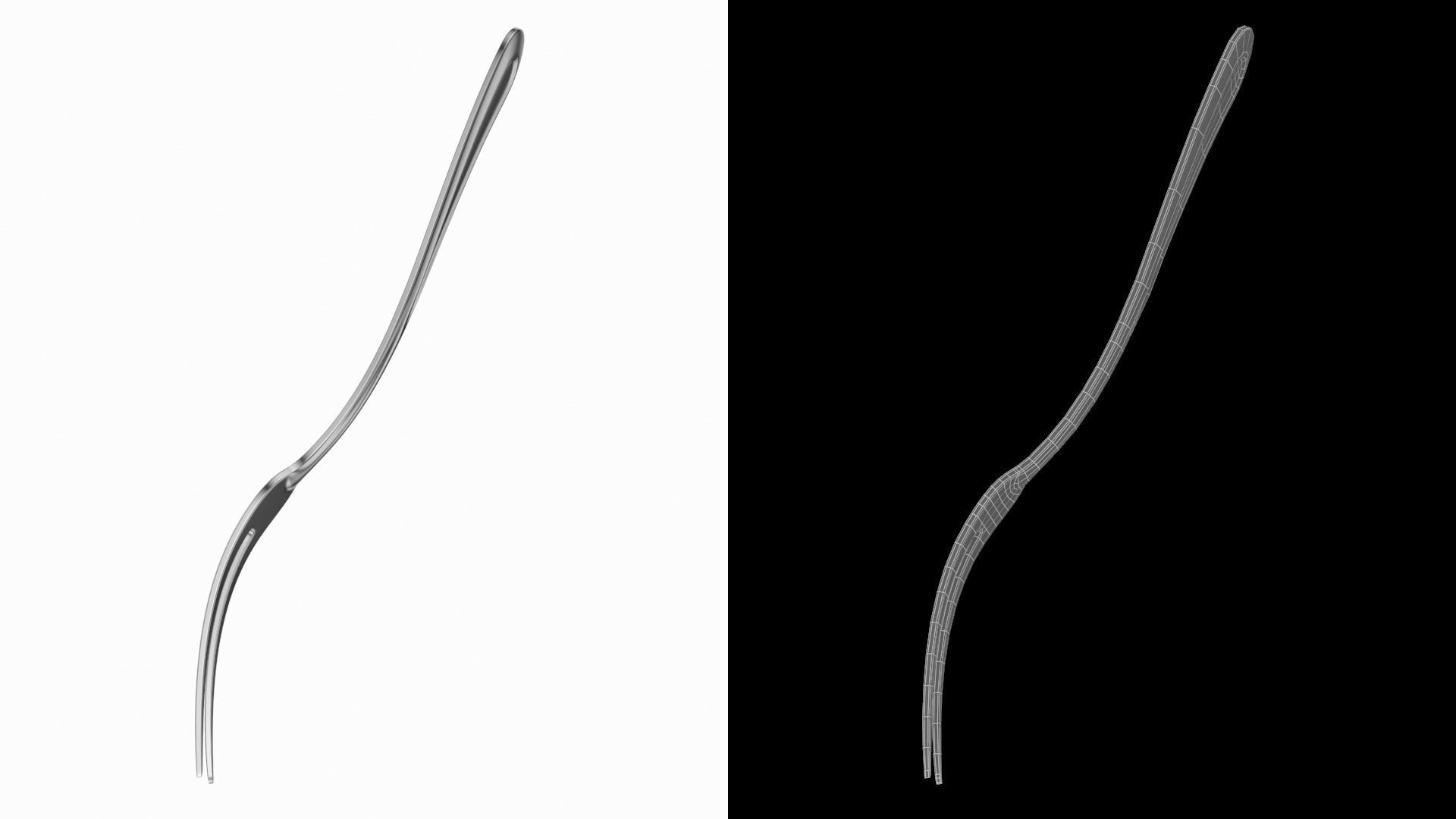 Fruit Fork Classic Cutlery 3D model_6