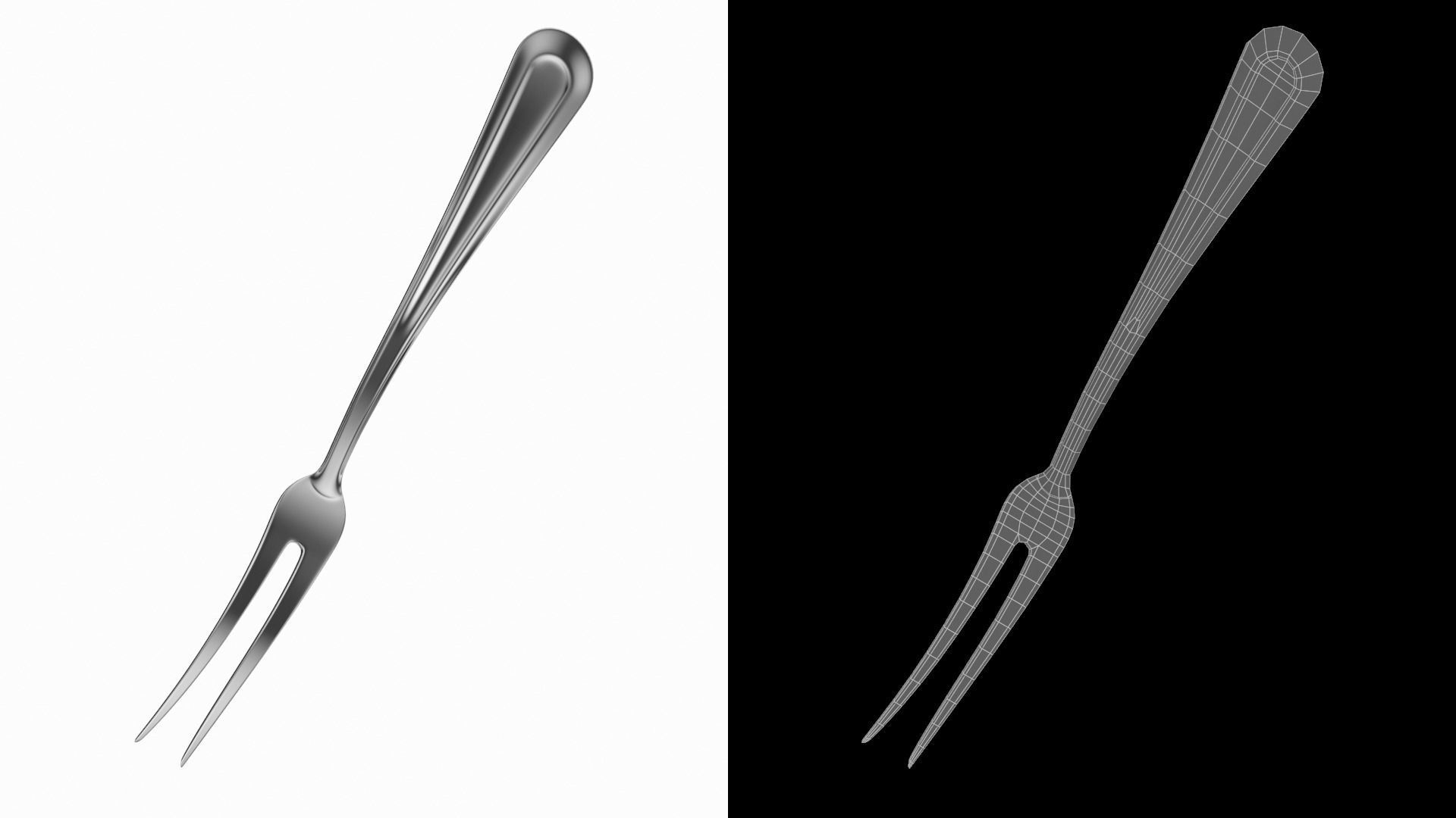 Fruit Fork Classic Cutlery 3D model_10