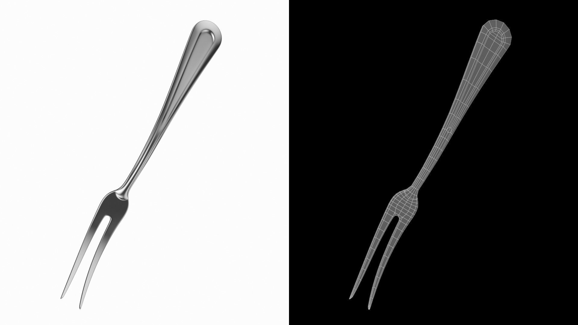 Fruit Fork Classic Cutlery 3D model_4