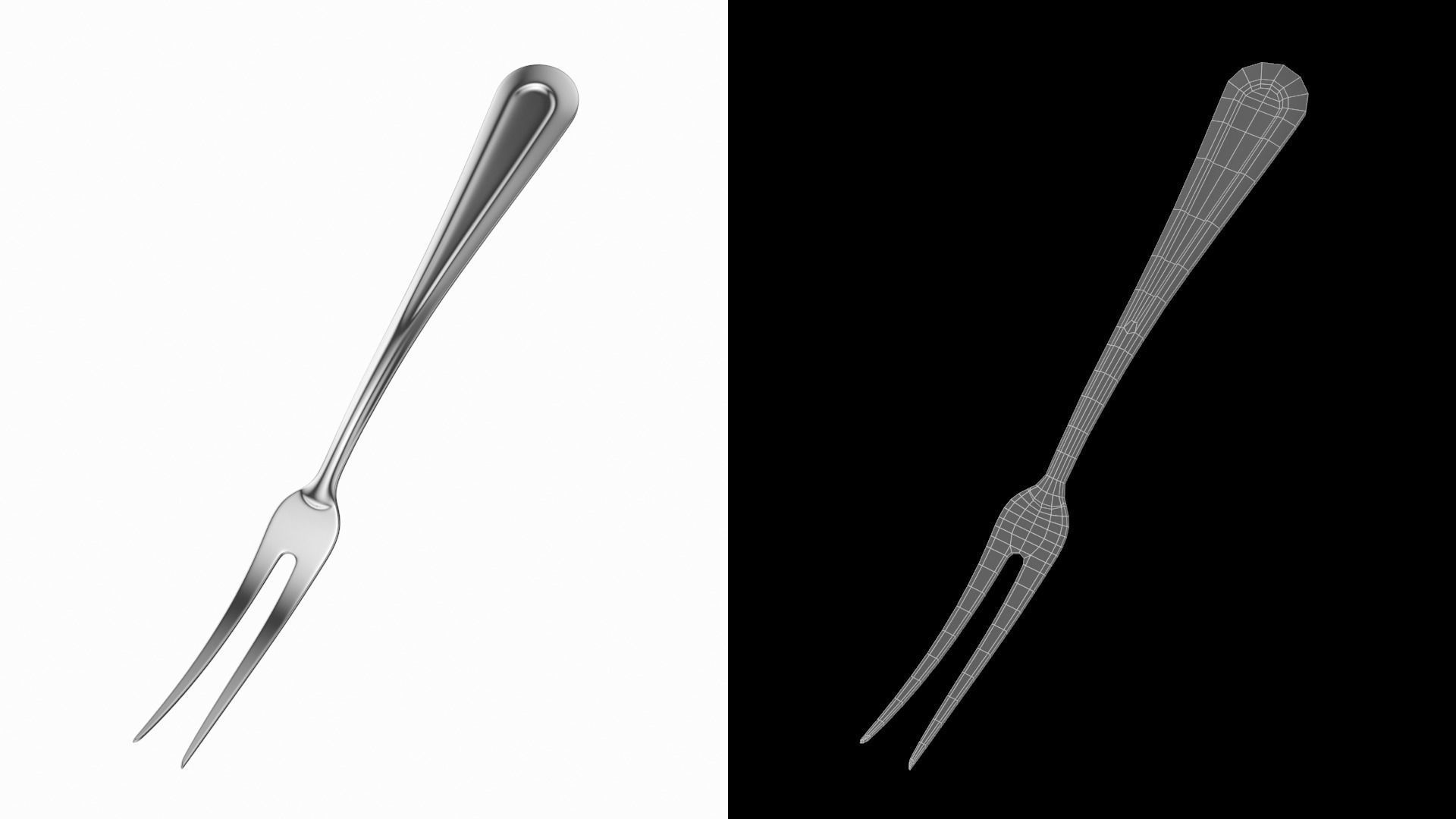 Fruit Fork Classic Cutlery 3D model_3