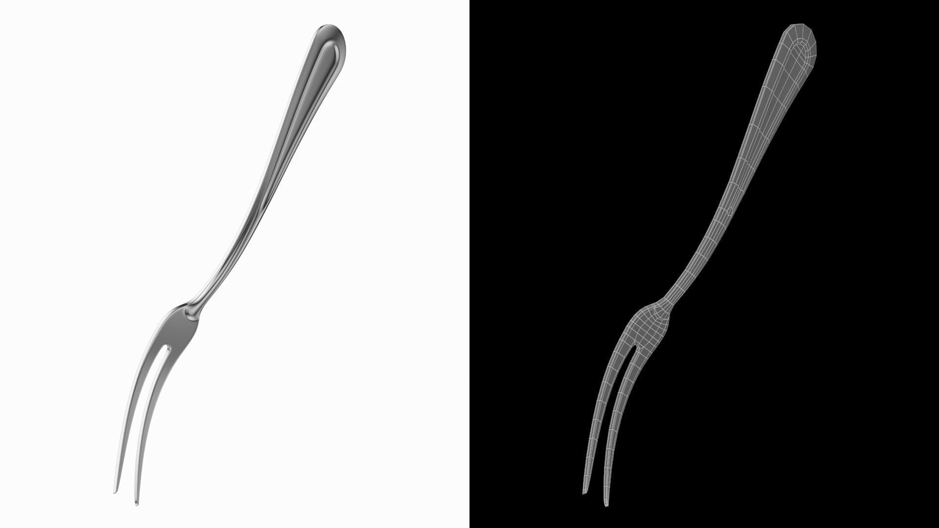 Fruit Fork Classic Cutlery 3D model_5