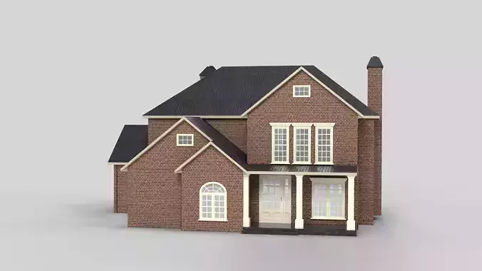 British House Design 17T4 Low-poly 3D model