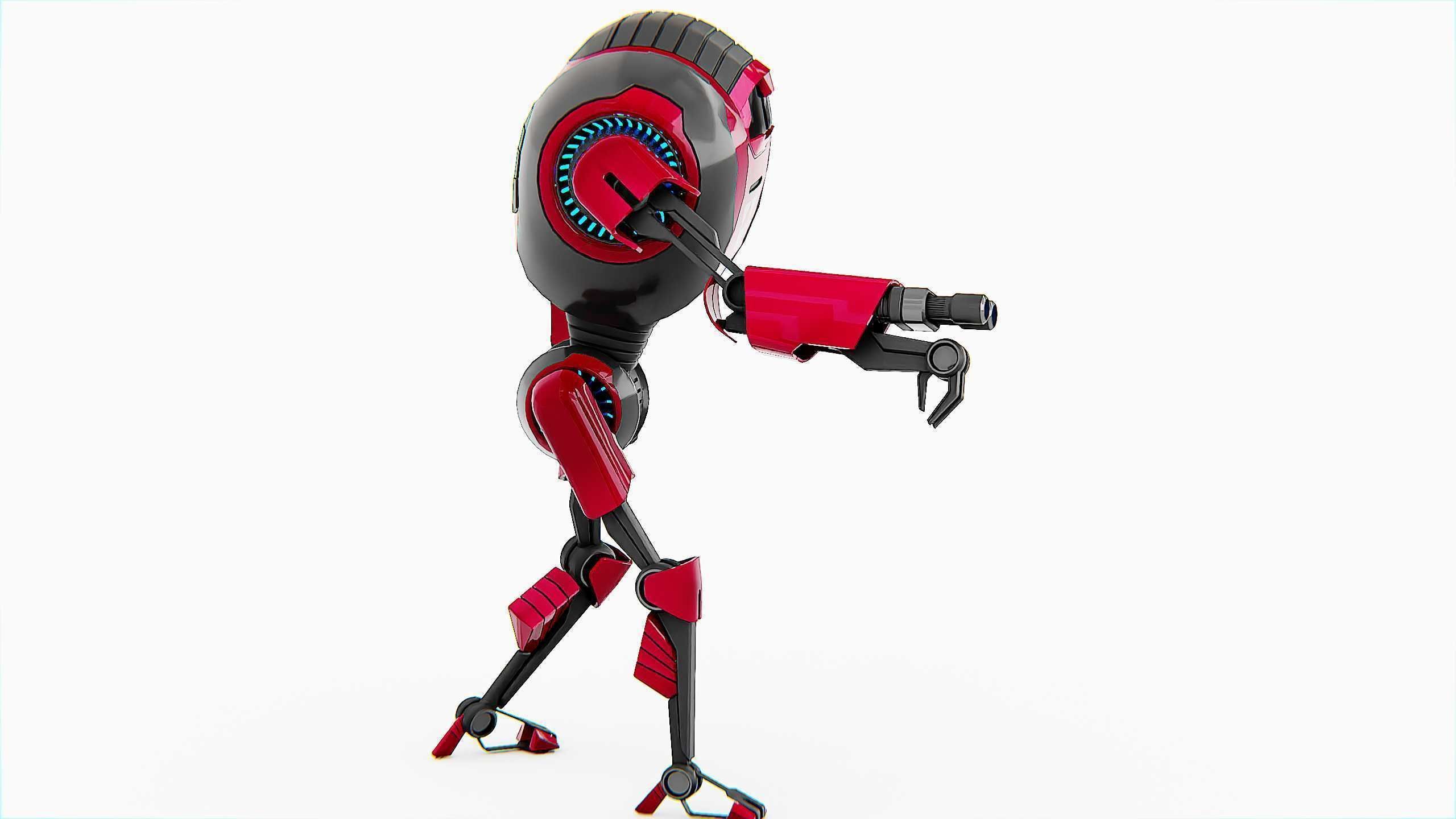 MILITARY DROID F-50 Rigged for Unreal Engine - Unity - MIXAMO 3D model_10