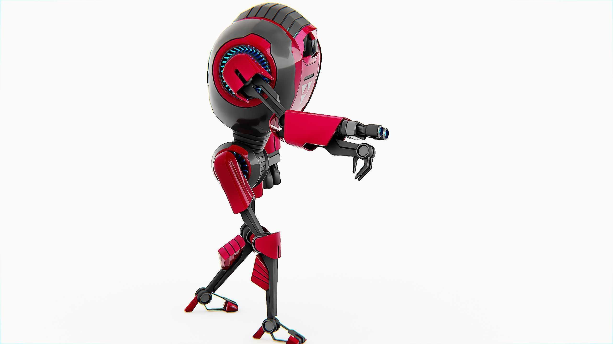 MILITARY DROID F-50 Rigged for Unreal Engine - Unity - MIXAMO 3D model_9