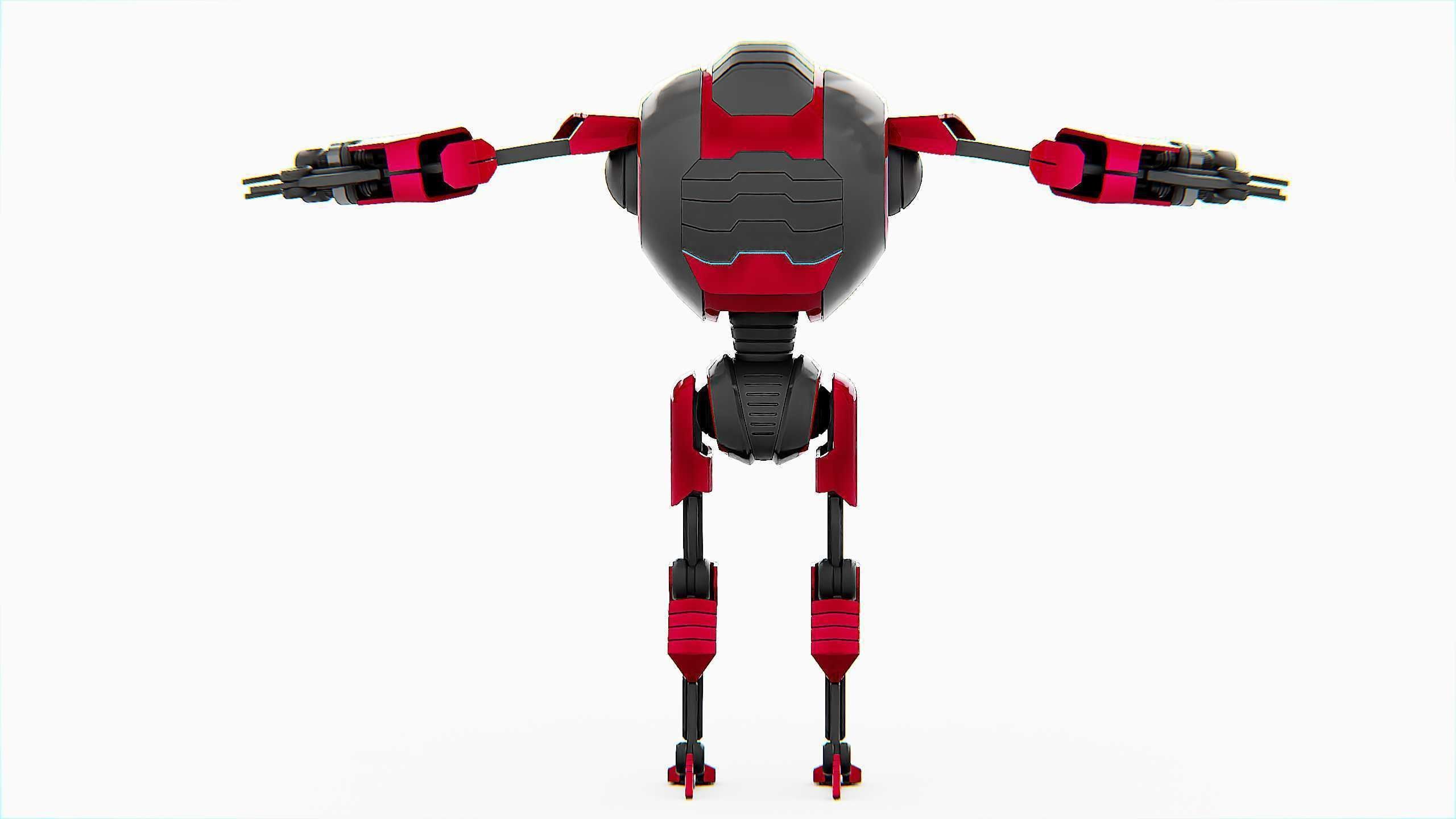 MILITARY DROID F-50 Rigged for Unreal Engine - Unity - MIXAMO 3D model_31