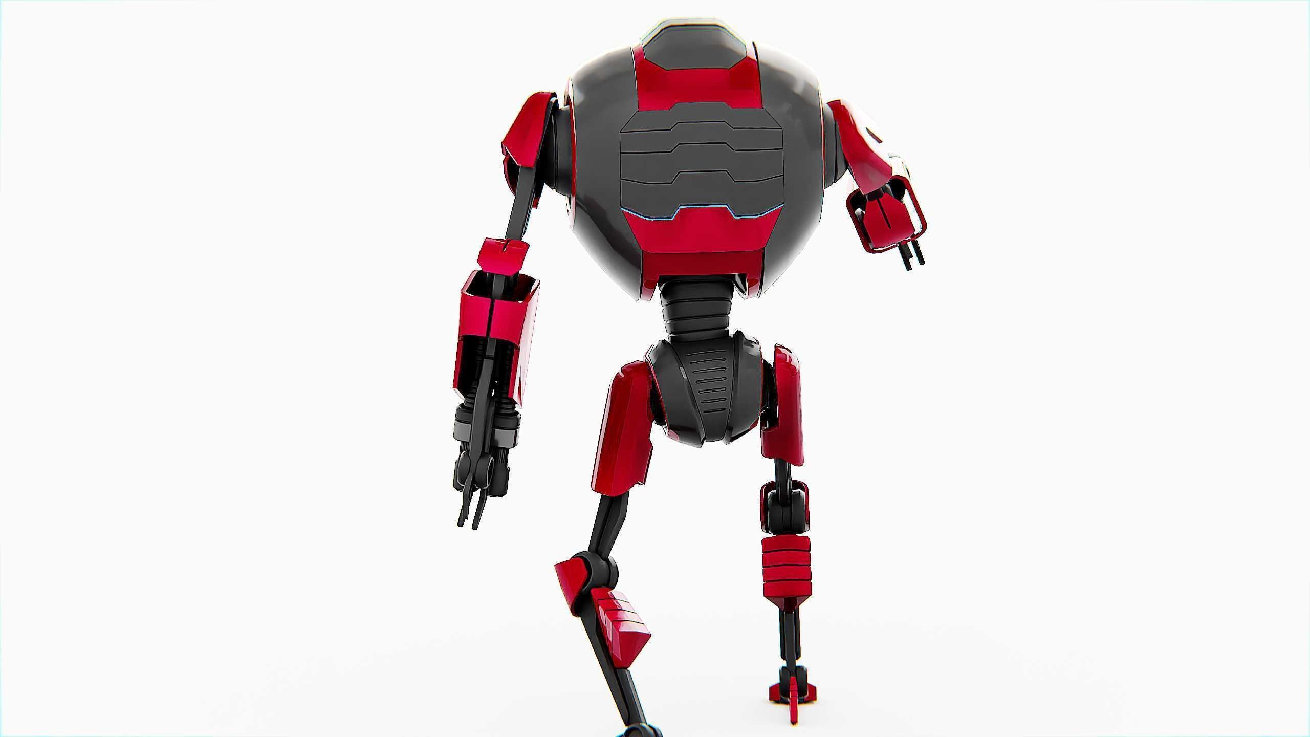 MILITARY DROID F-50 Rigged for Unreal Engine - Unity - MIXAMO 3D model_18