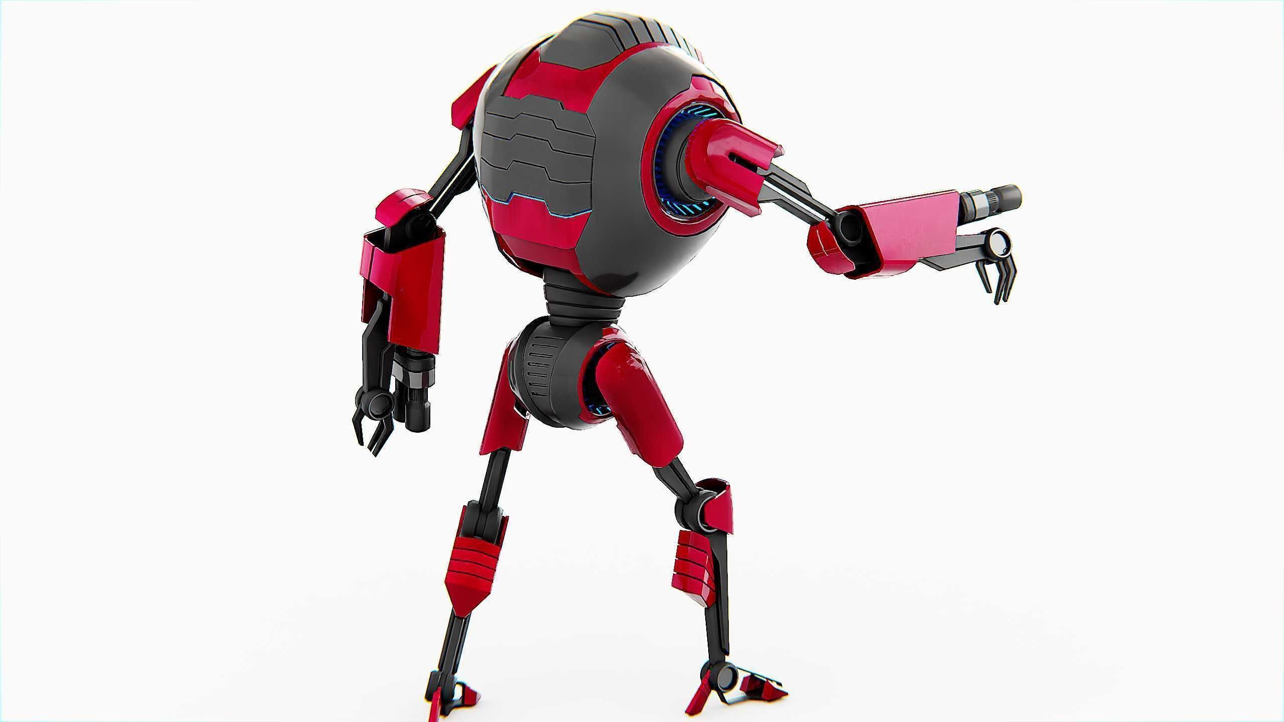 MILITARY DROID F-50 Rigged for Unreal Engine - Unity - MIXAMO 3D model_15