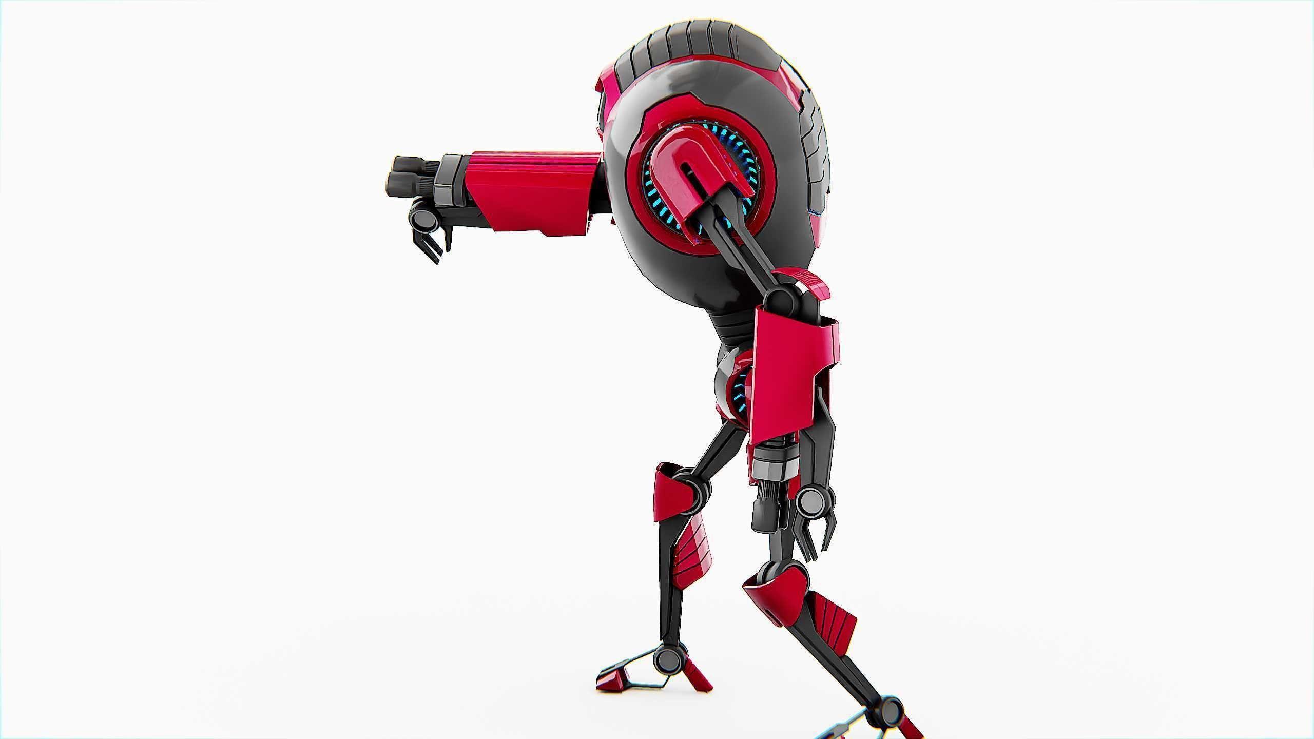 MILITARY DROID F-50 Rigged for Unreal Engine - Unity - MIXAMO 3D model_22