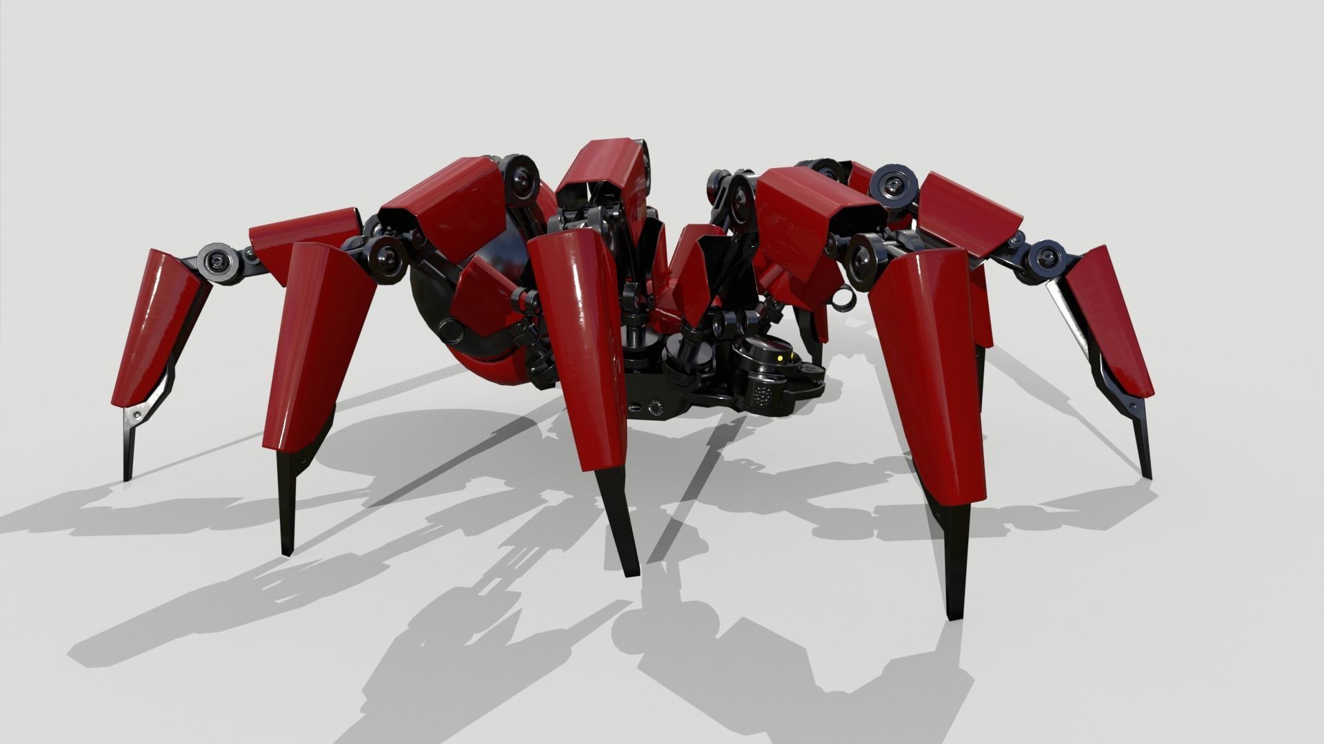 Robot Spider Low-poly 3D model_10