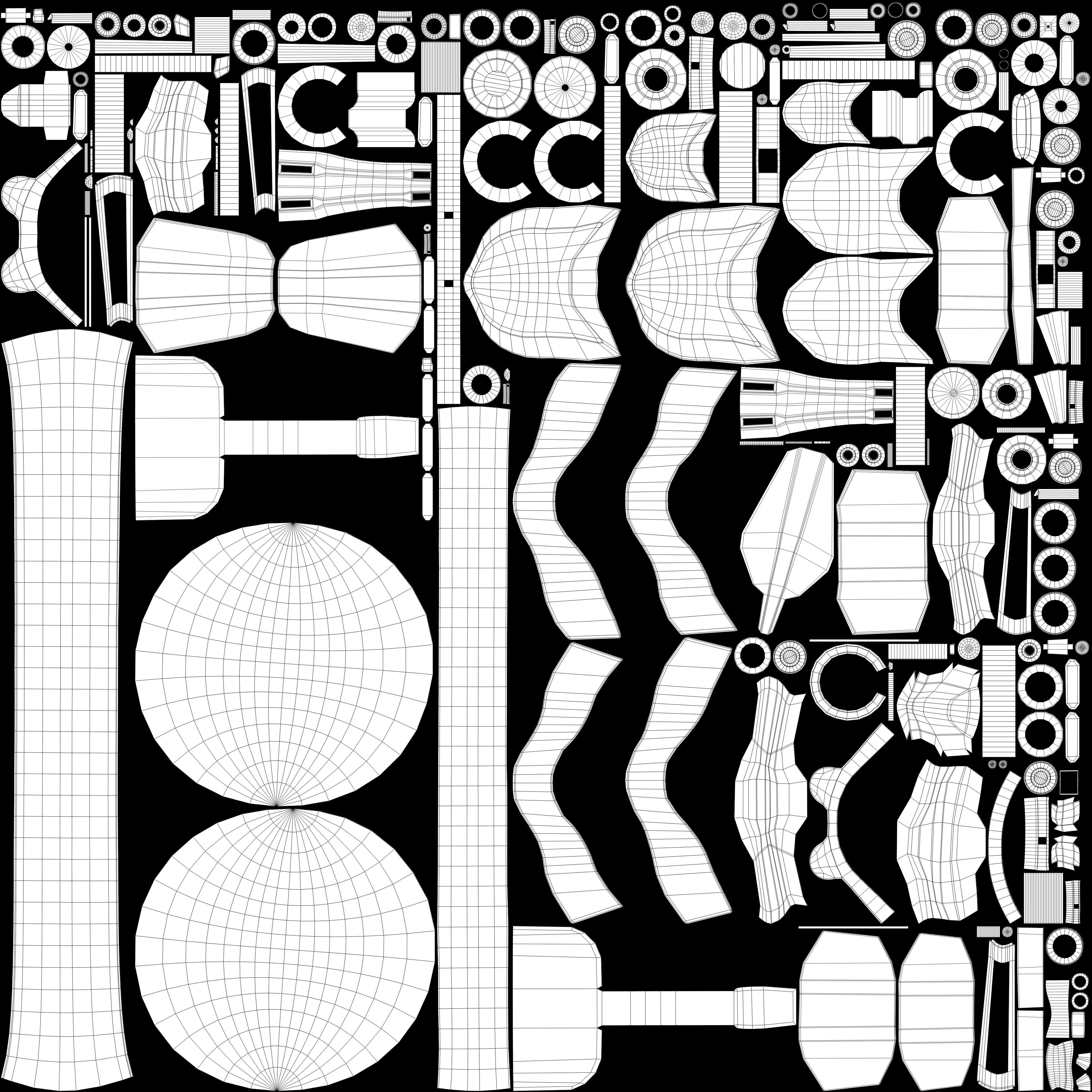 Robot Spider Low-poly 3D model_14