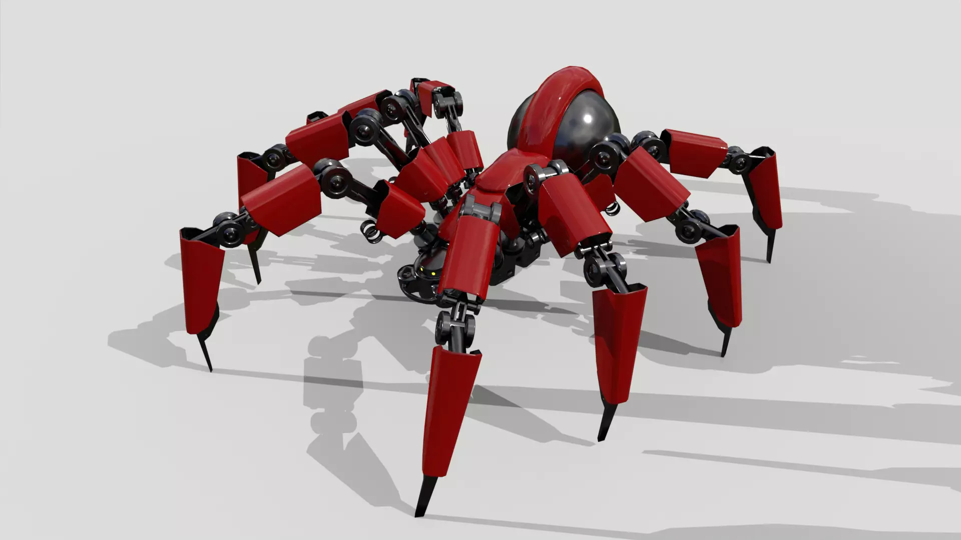 Robot Spider Low-poly 3D model_0