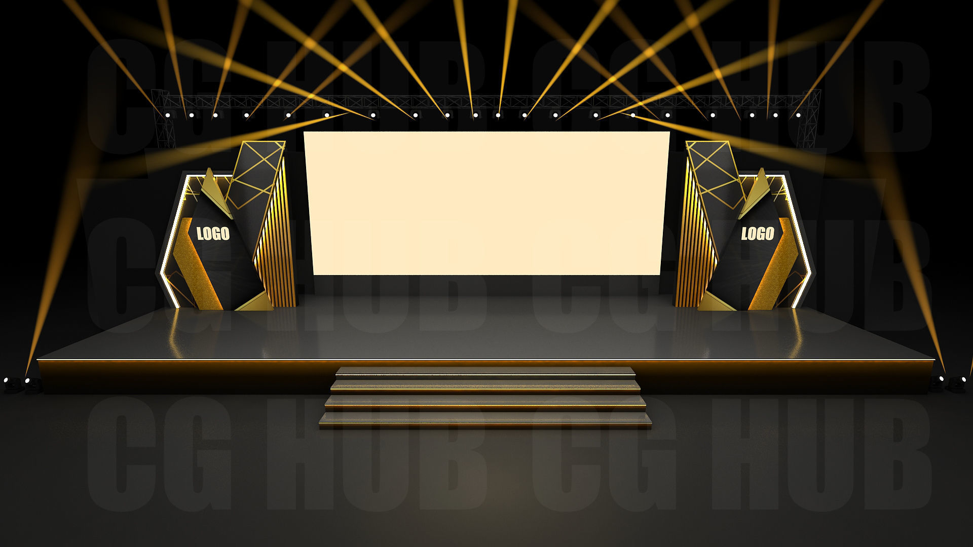 Event stage design 3D model_3