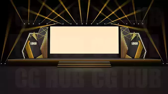 Event stage design 3D model