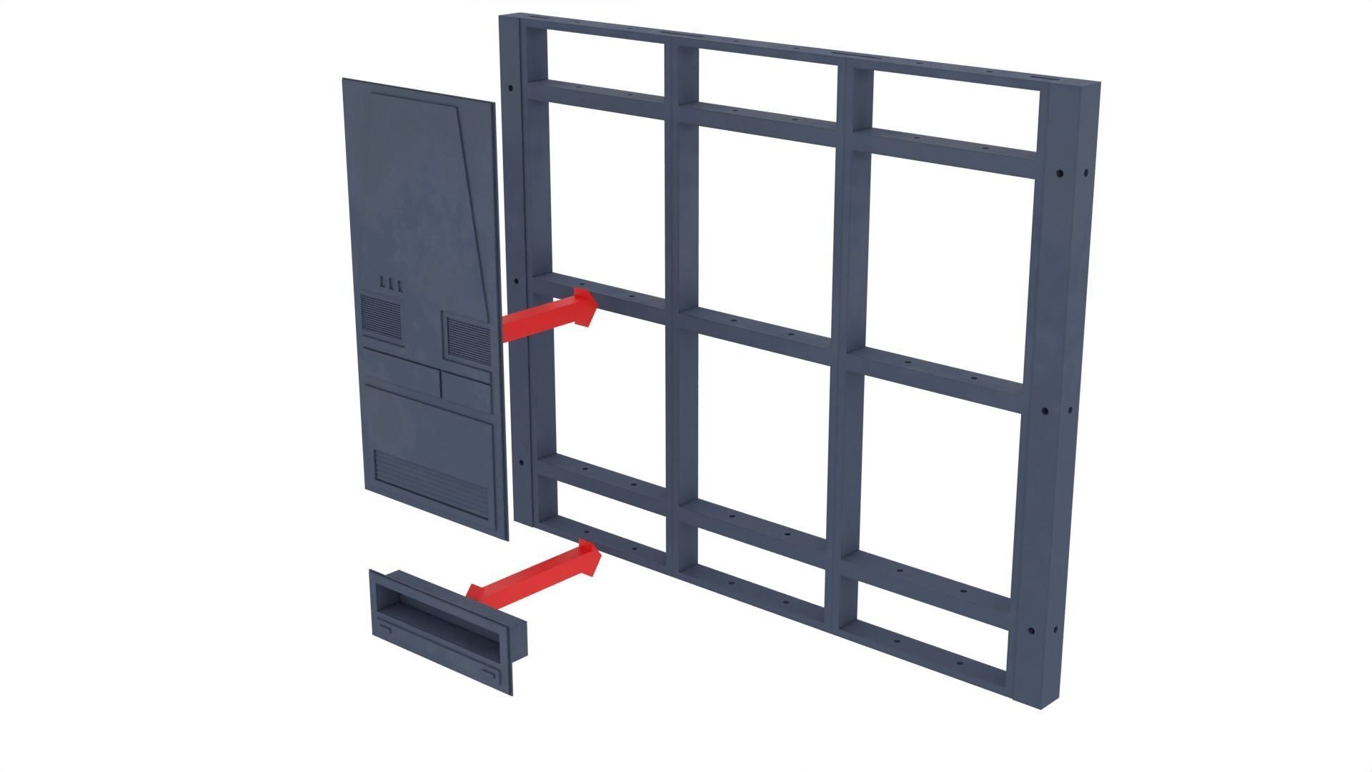 Set 1e - Death Star Alcove 2 1-6 scale Hottoys 3D print model_21