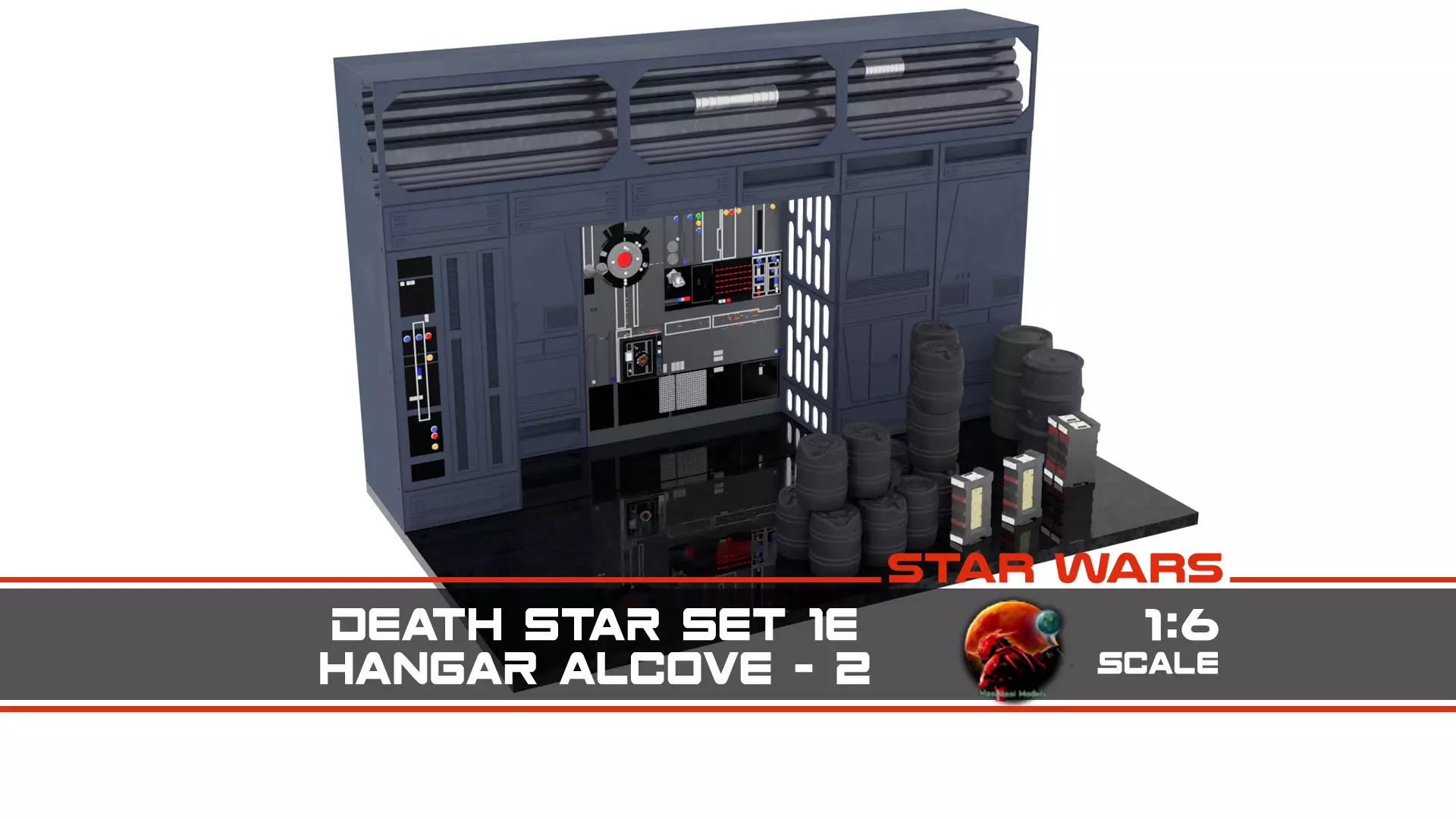 Set 1e - Death Star Alcove 2 1-6 scale Hottoys 3D print model_0