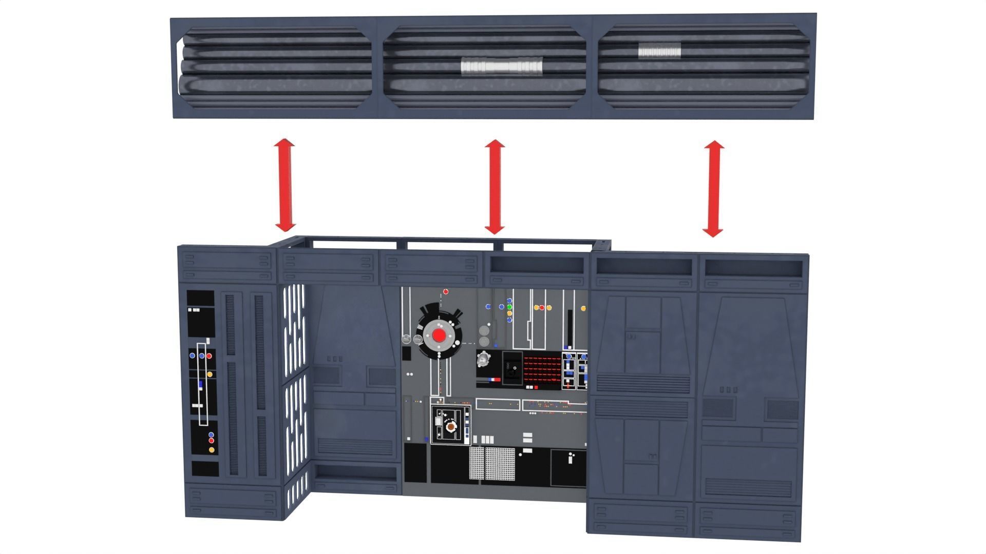 Set 1e - Death Star Alcove 2 1-6 scale Hottoys 3D print model_33