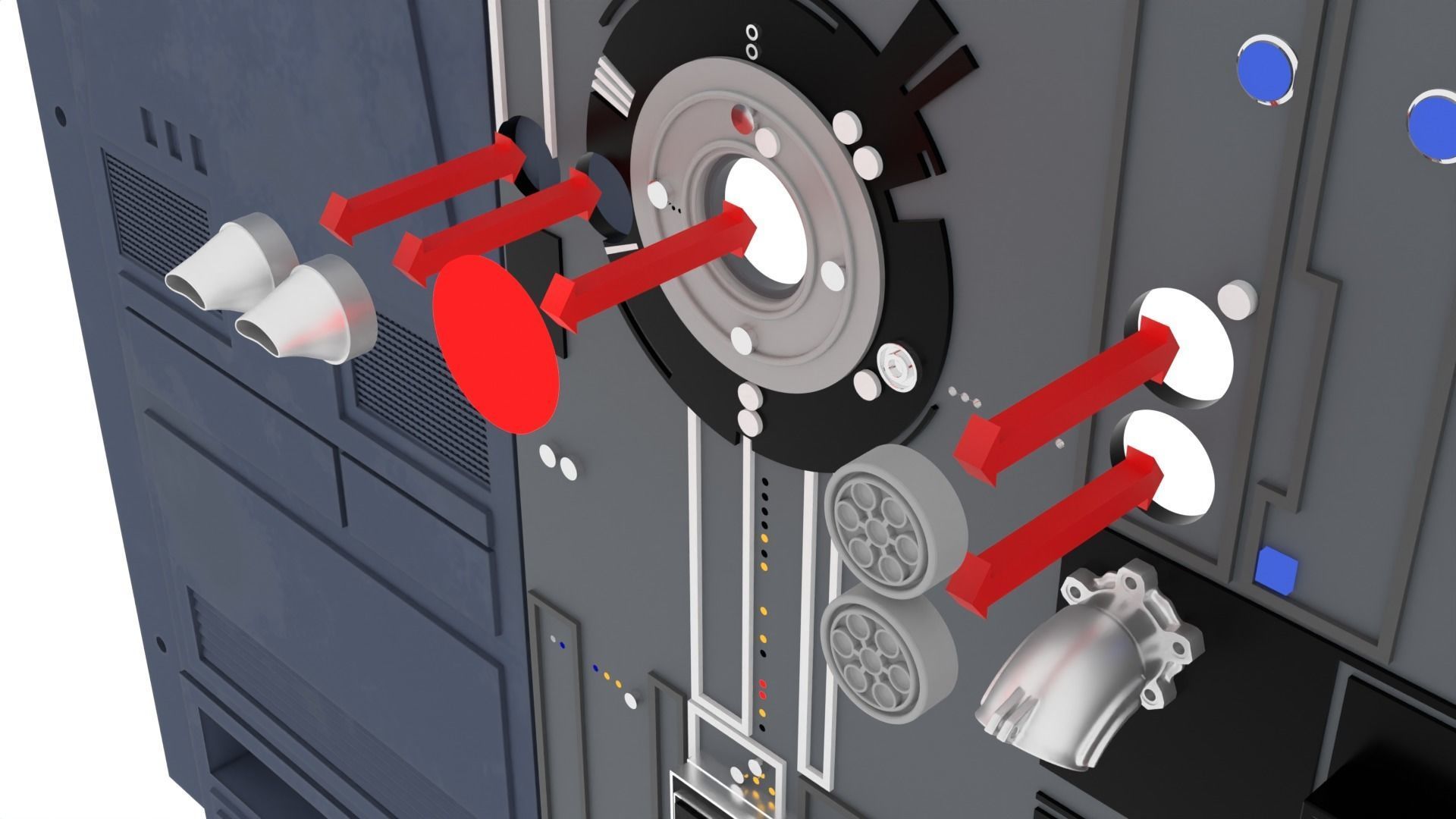 Set 1e - Death Star Alcove 2 1-12 scale Blackseries 3D print model_21