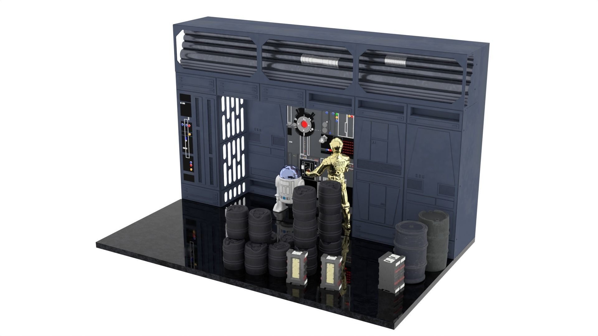 Set 1e - Death Star Alcove 2 1-12 scale Blackseries 3D print model_12