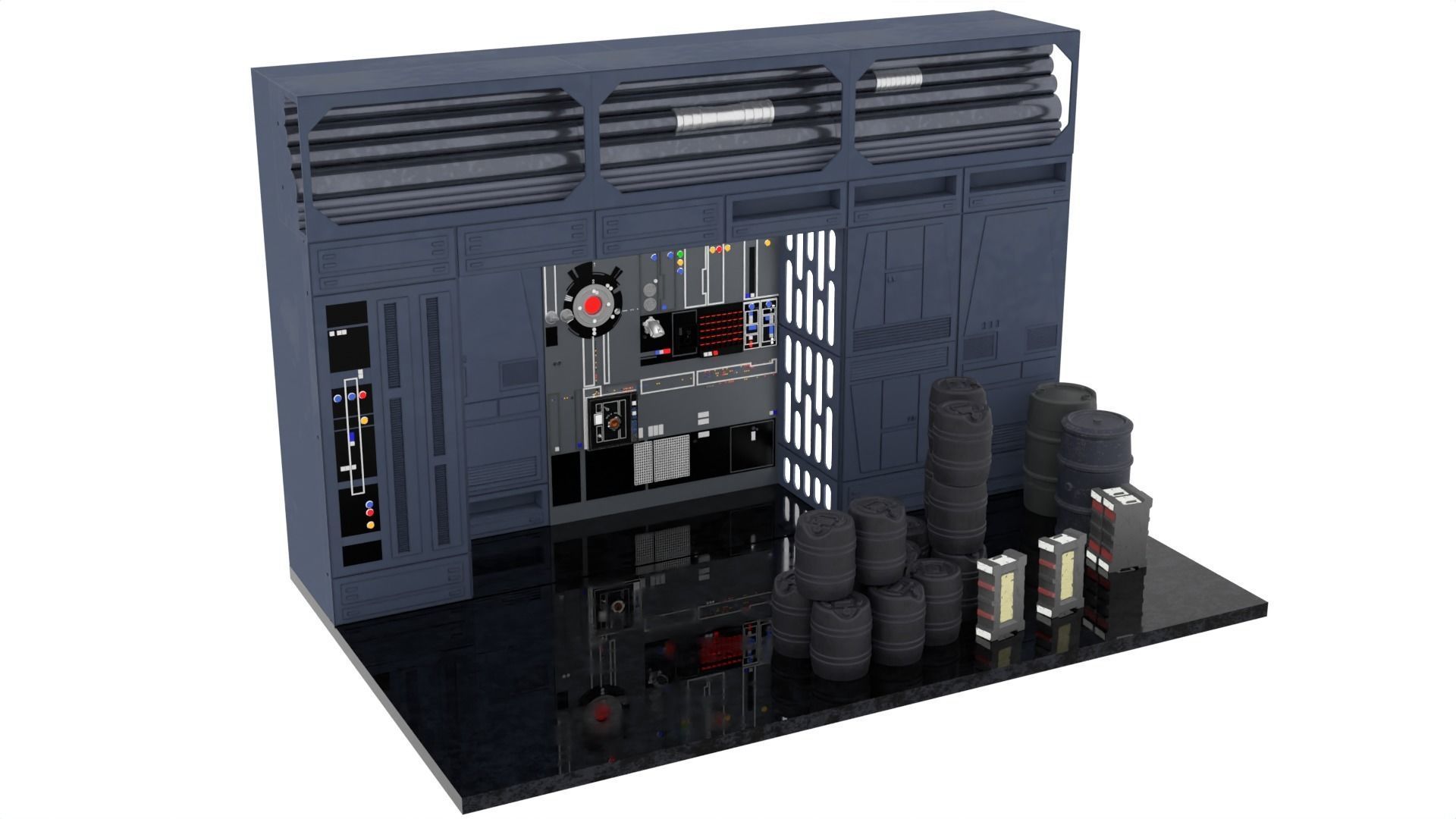 Set 1e - Death Star Alcove 2 1-12 scale Blackseries 3D print model_9