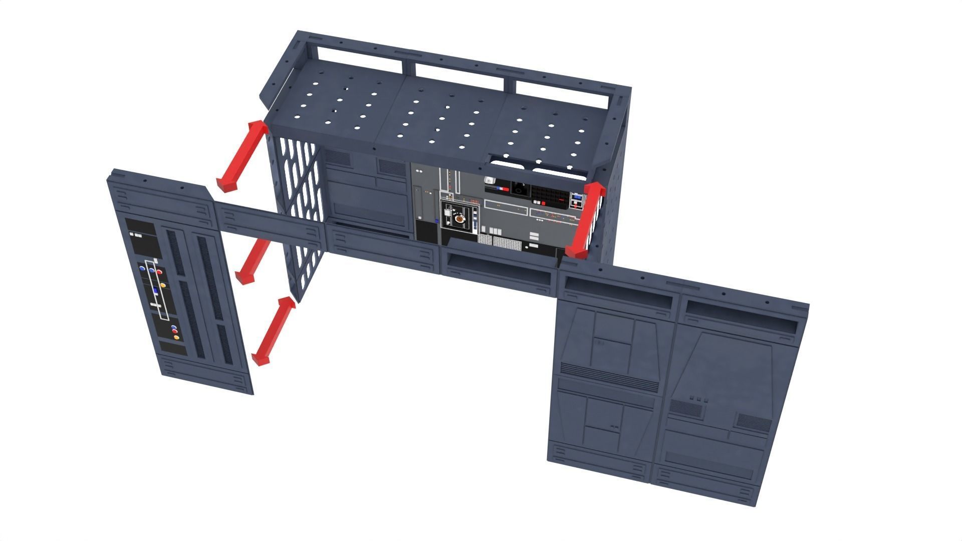 Set 1e - Death Star Alcove 2 1-12 scale Blackseries 3D print model_32