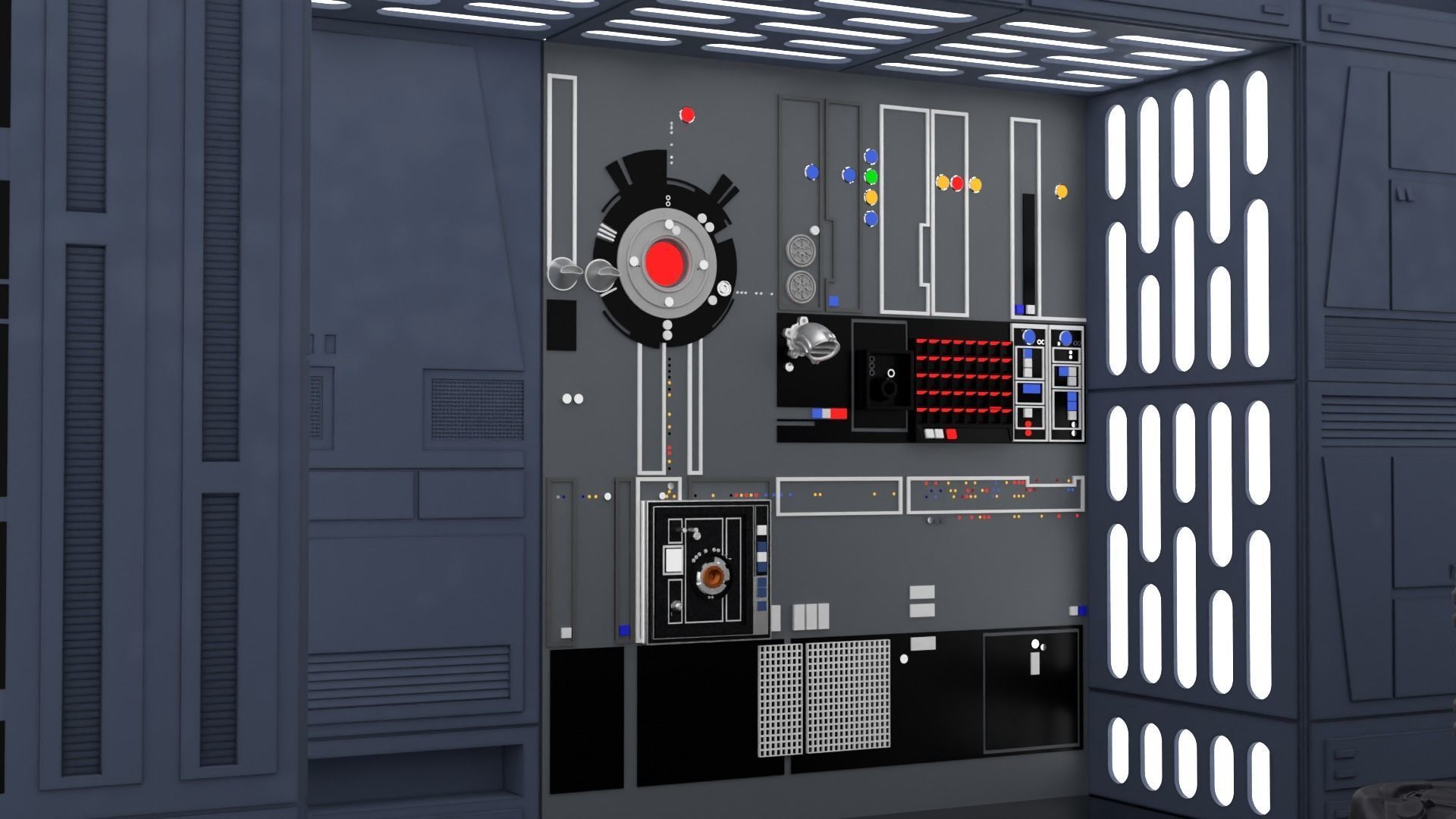 Set 1e - Death Star Alcove 2 1-6 scale Hottoys 3D Model Collection_12