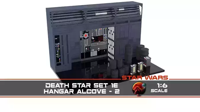 Set 1e - Death Star Alcove 2 1-6 scale Hottoys 3D Model Collection