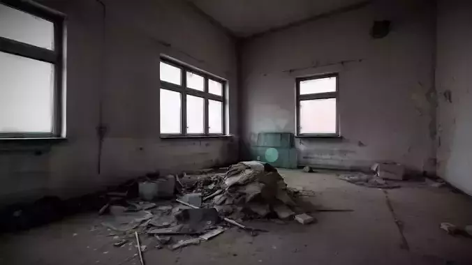 Destroyed abandoned manufactory - small room 3D model