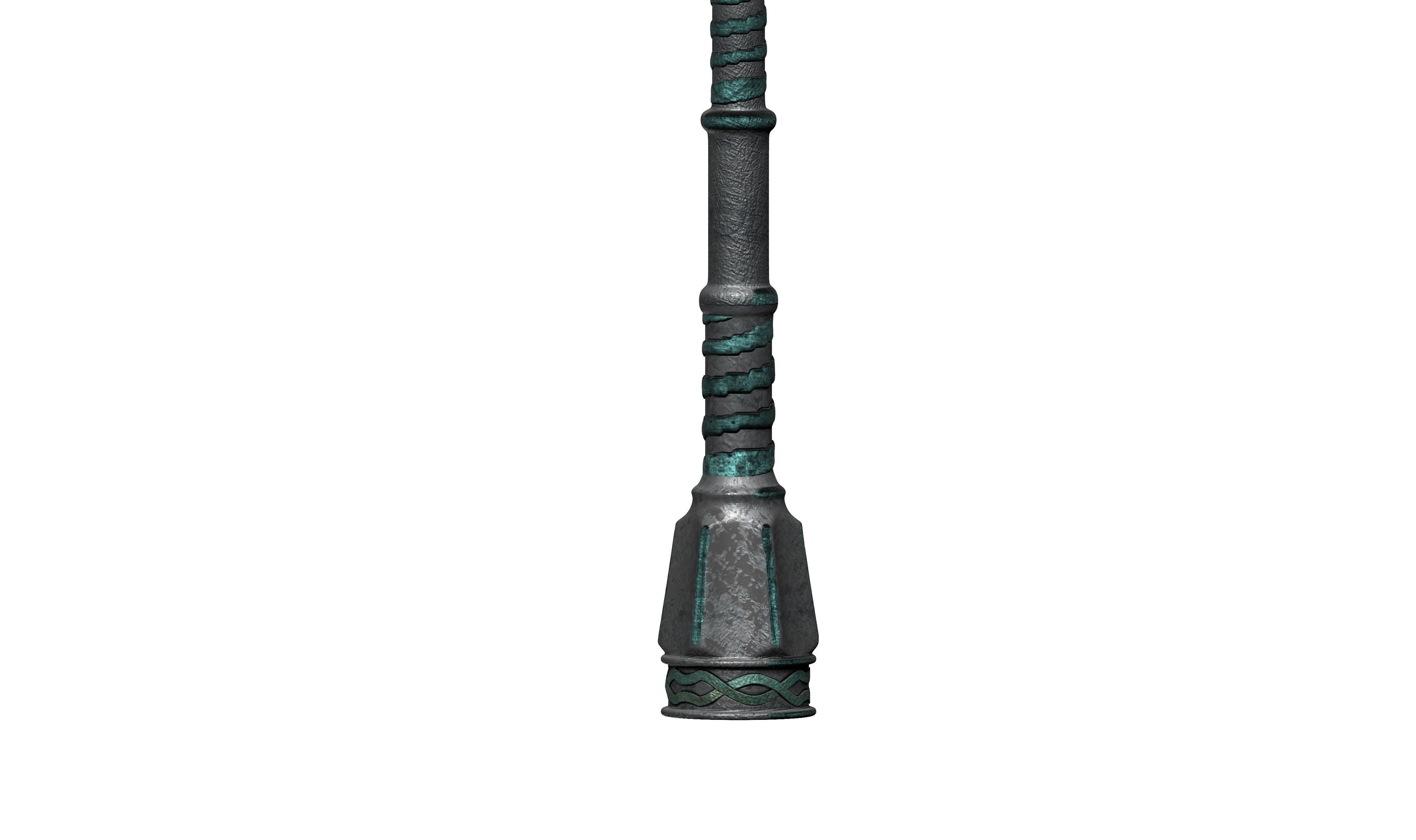 Dwarf hammer game asset 3D model_9