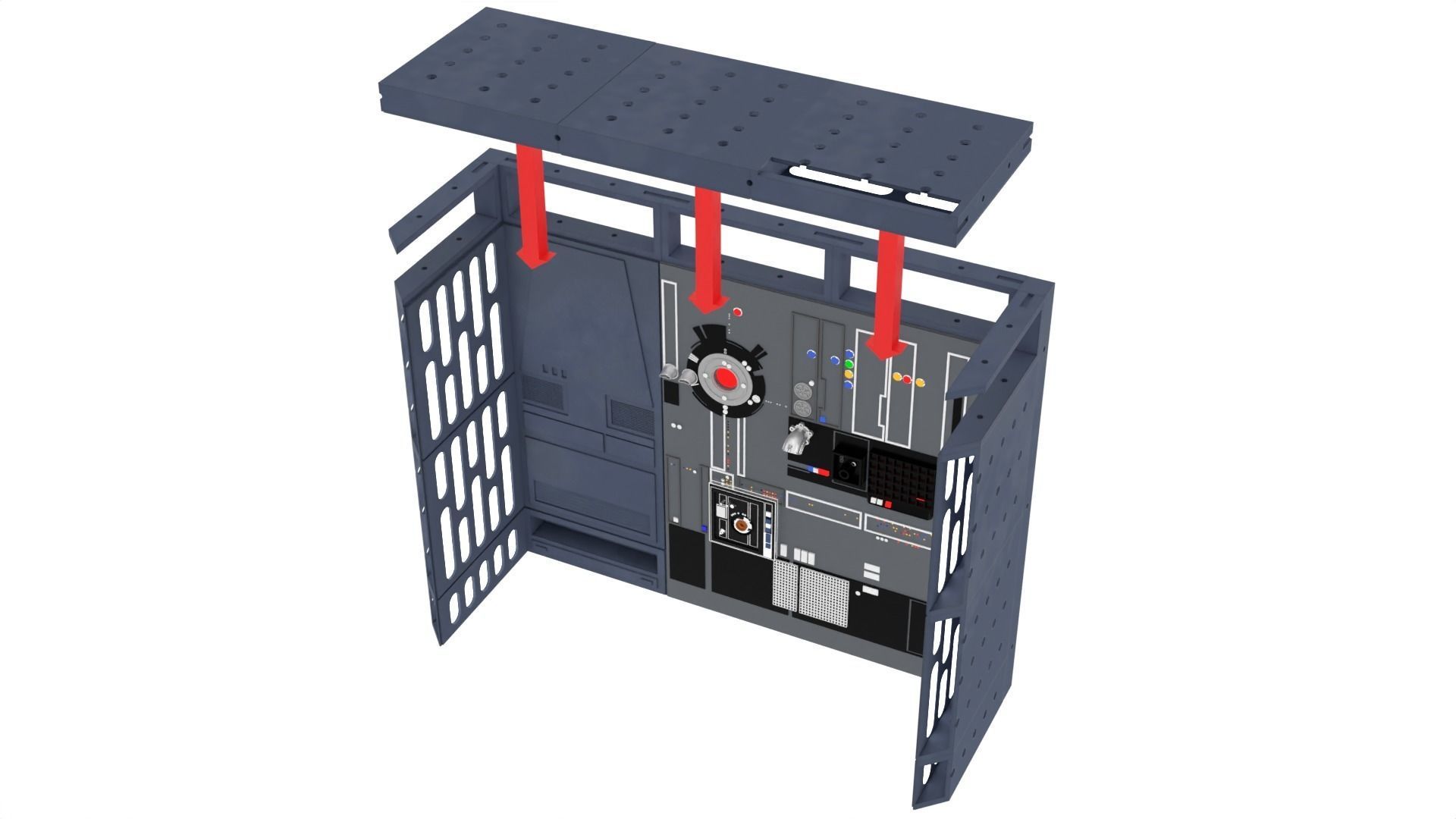 Set 1e - Death Star Alcove 2 1-12 scale Blackseries 3D Model Collection_28