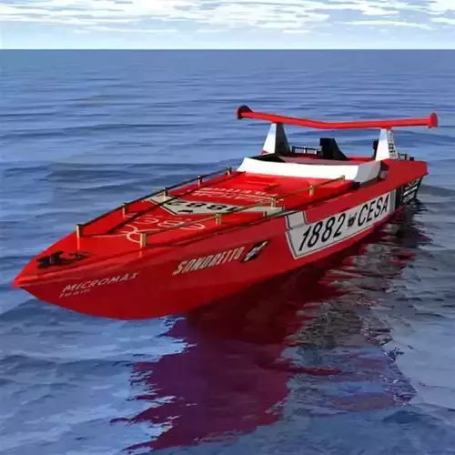Offshore Racer Studio Max and obj 3D model