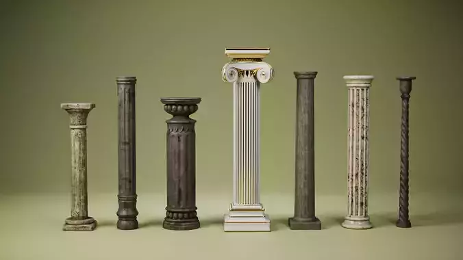 Architectural Column Collection 3D model Architectural Column Collection 3D model