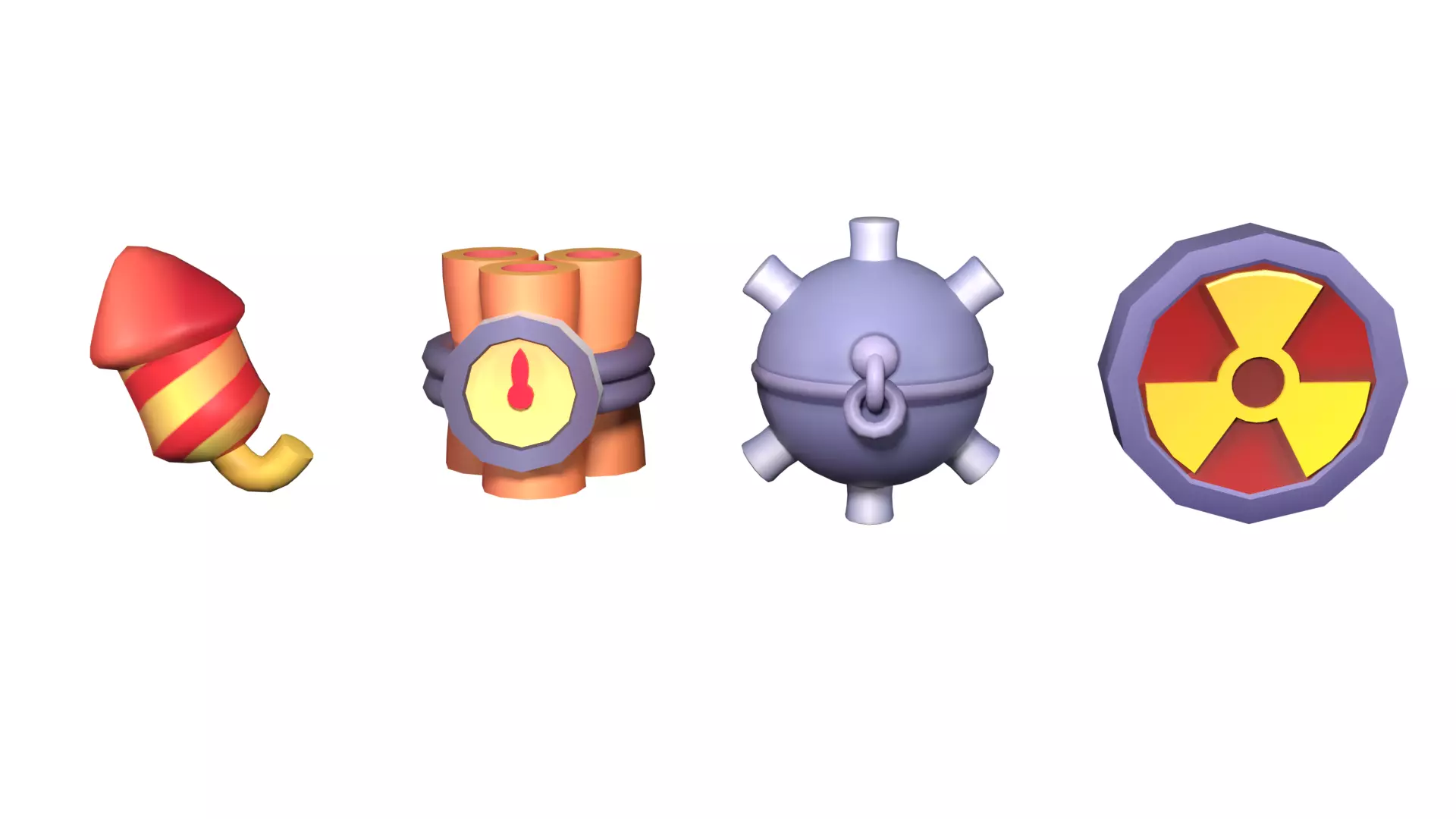 Boom Cartoon T Low-poly 3D model_0