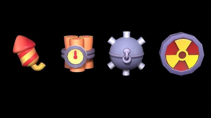 Boom Cartoon T Low-poly 3D model