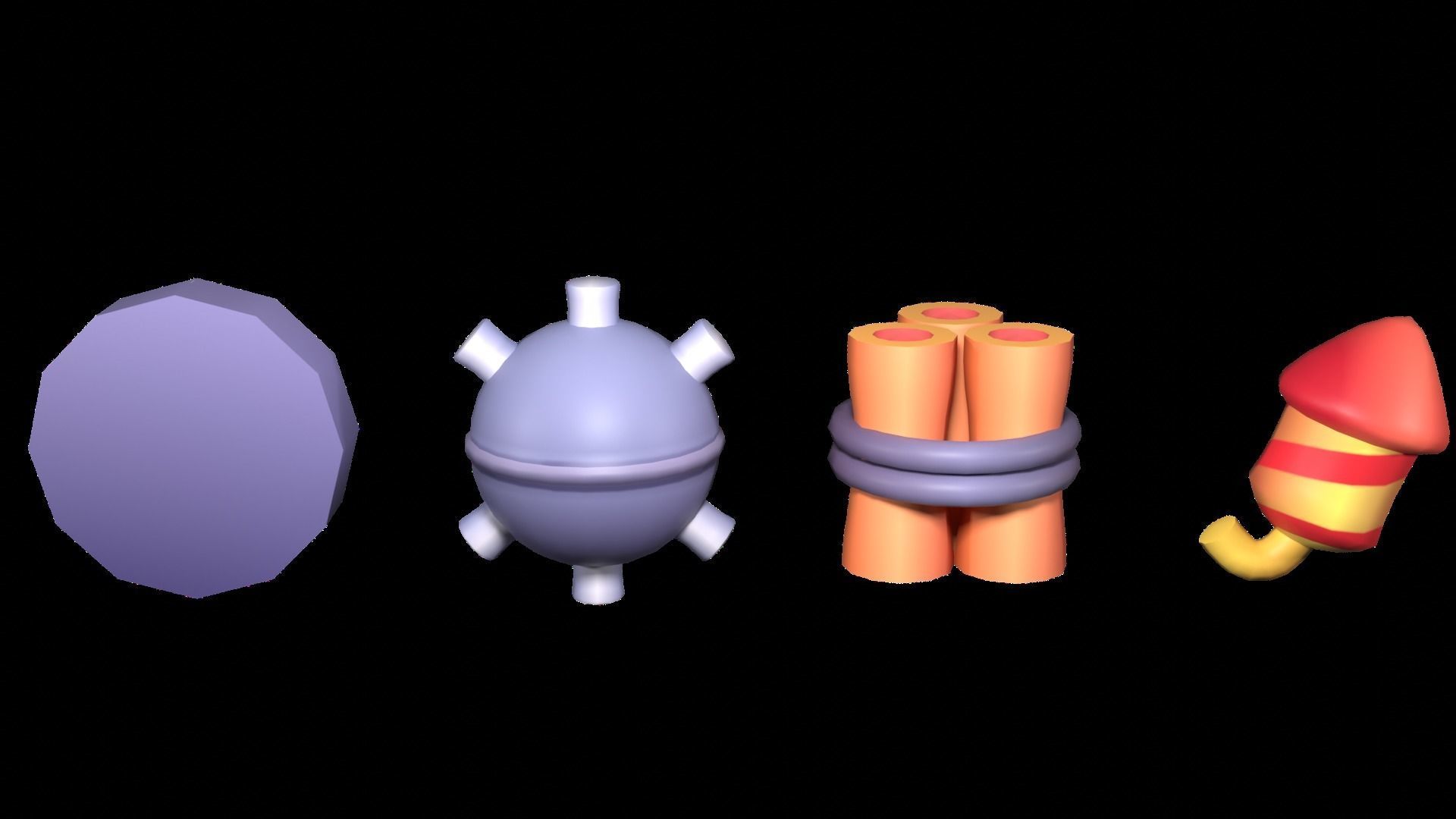 Boom Cartoon T Low-poly 3D model_4