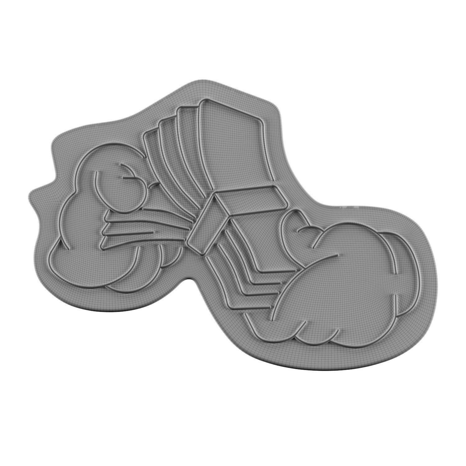 Hand Holding Money Neon Sign 3D model_2