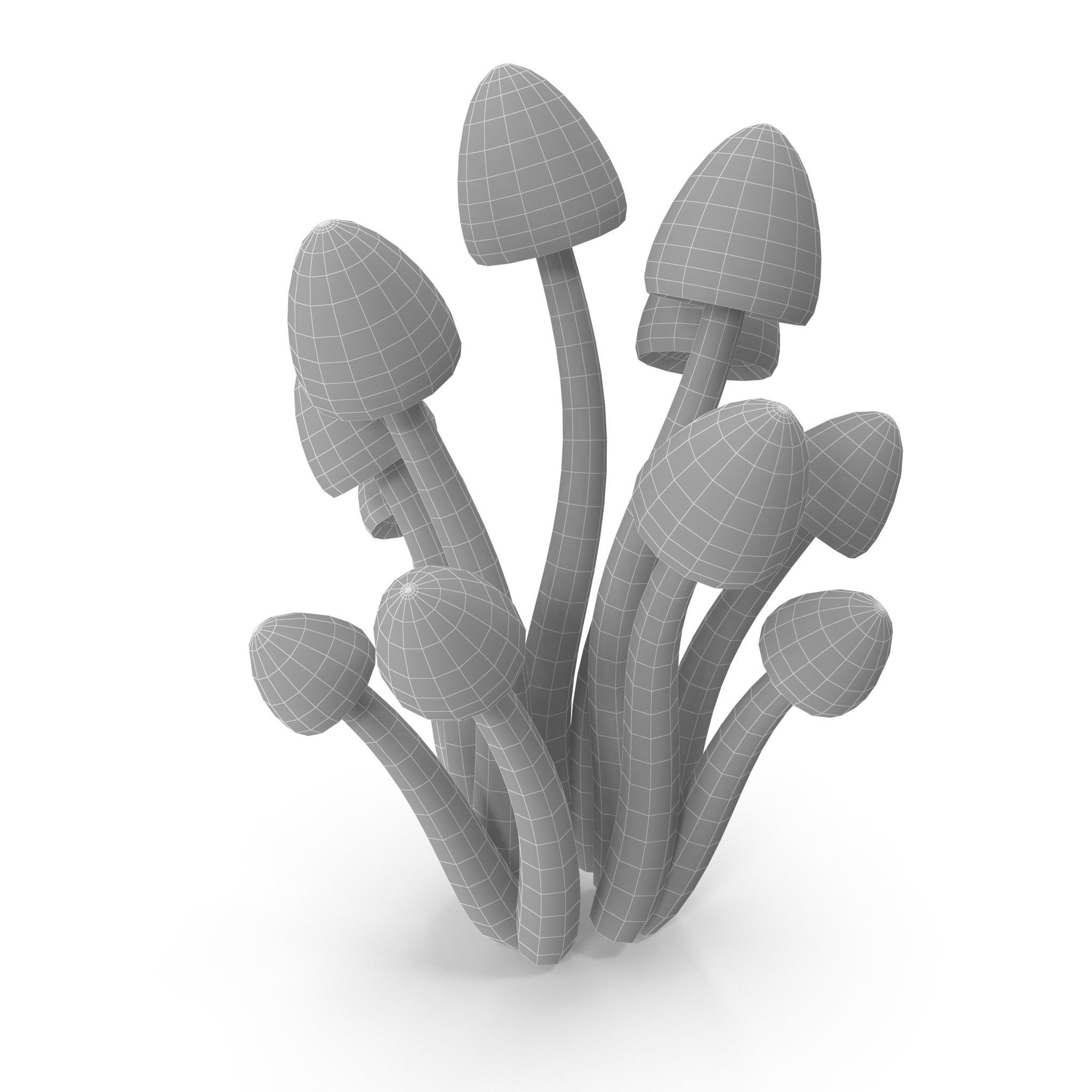 Mycena Renati mushrooms 3D model_8