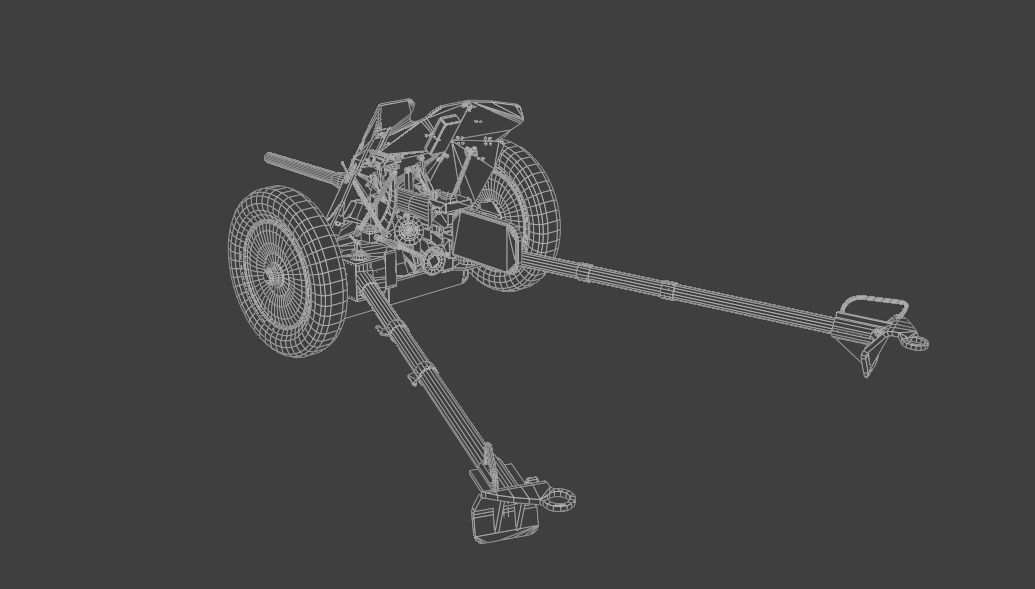37mm Pak 36 Anti Tank Gun Low-poly 3D model_8