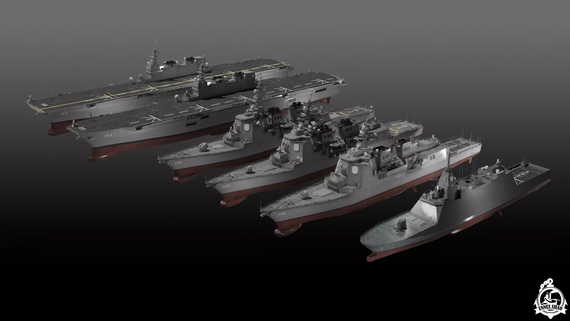 Japan Maritime Self Defence Force 3D Model Collection_0