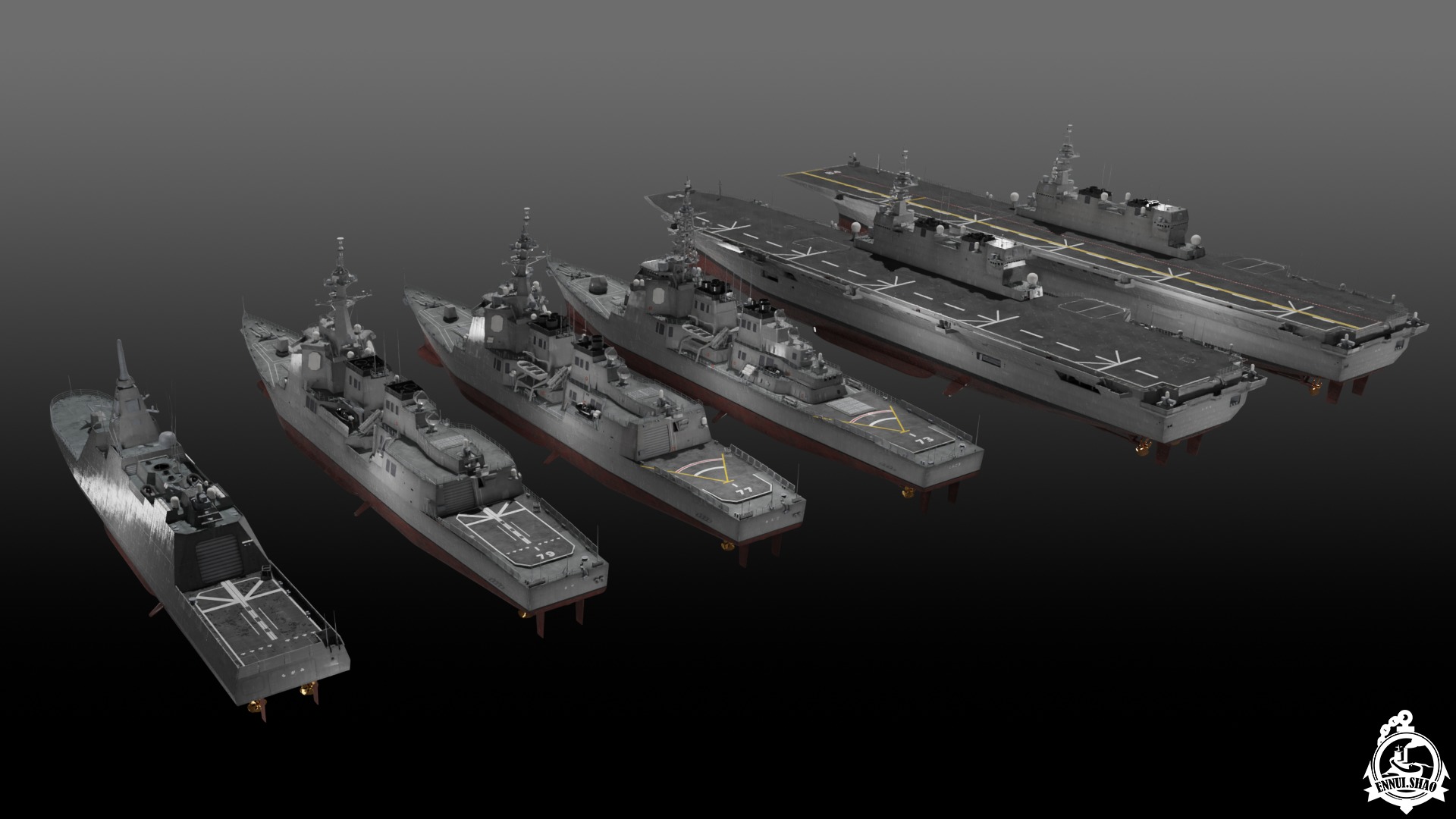 Japan Maritime Self Defence Force 3D Model Collection_9