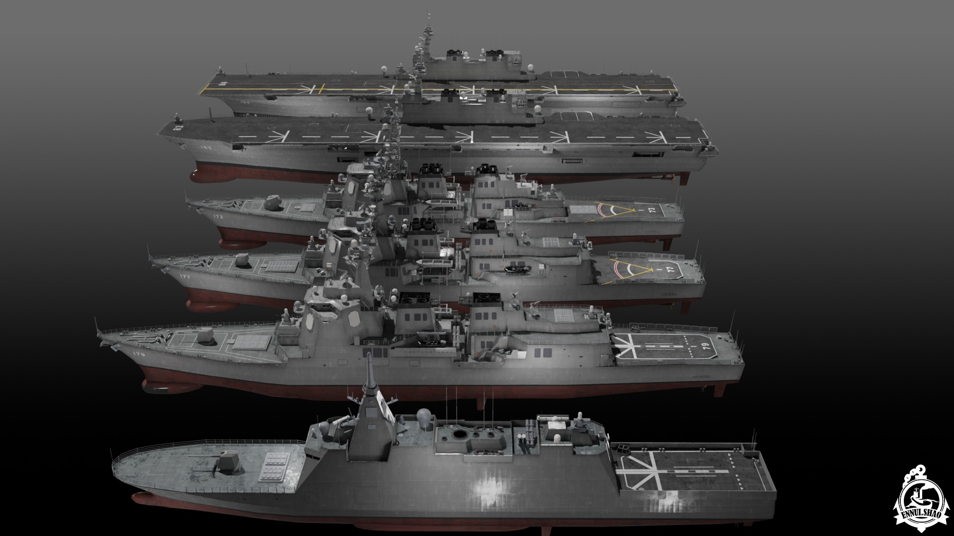 Japan Maritime Self Defence Force 3D Model Collection_10