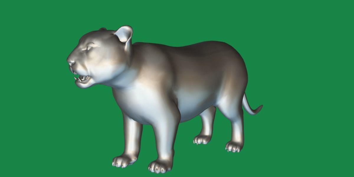 Liger Hybrid Feline 3D model_4