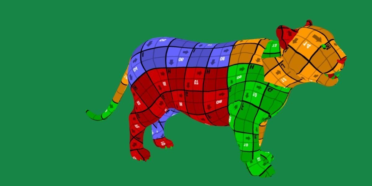 Liger Hybrid Feline 3D model_9