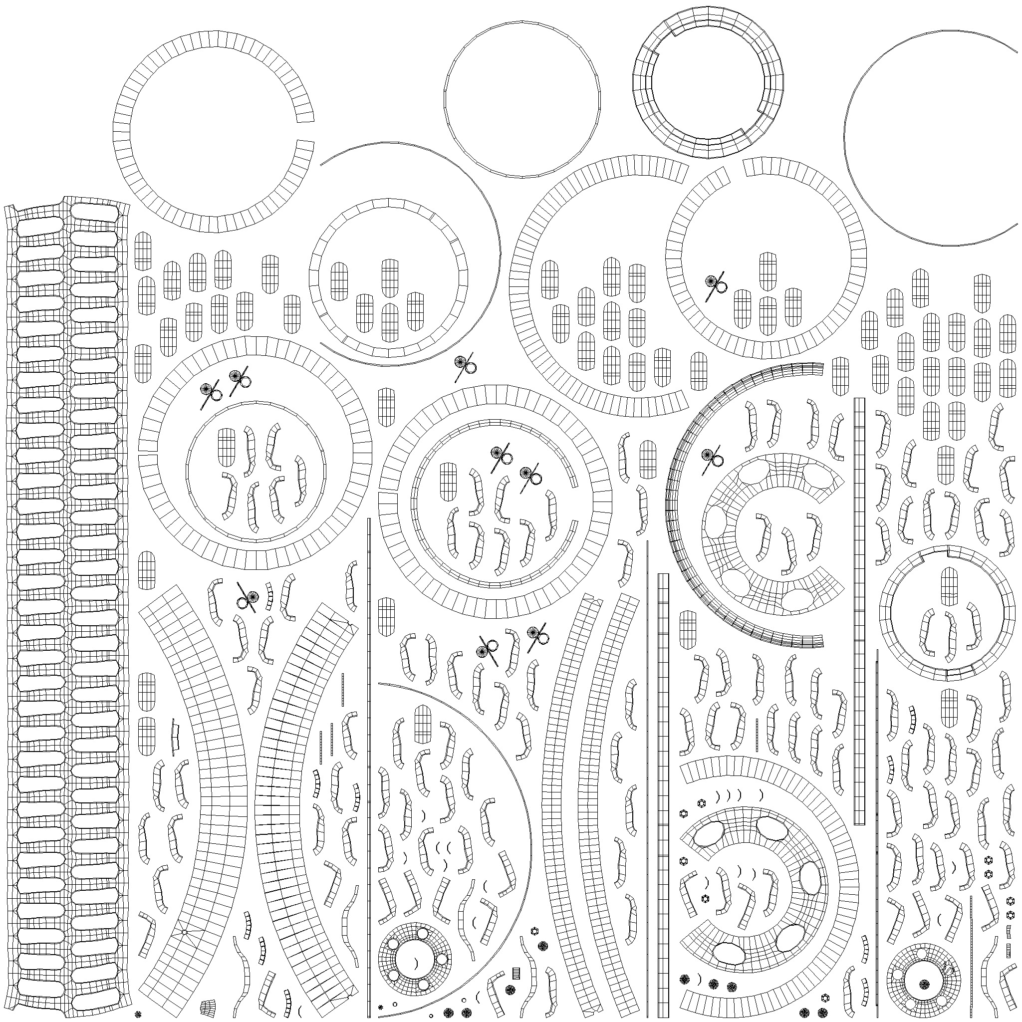 Truck wheel Low-poly 3D model_6