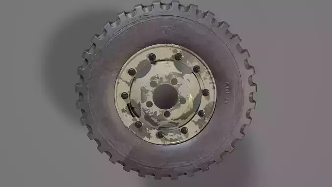 Truck wheel Low-poly 3D model