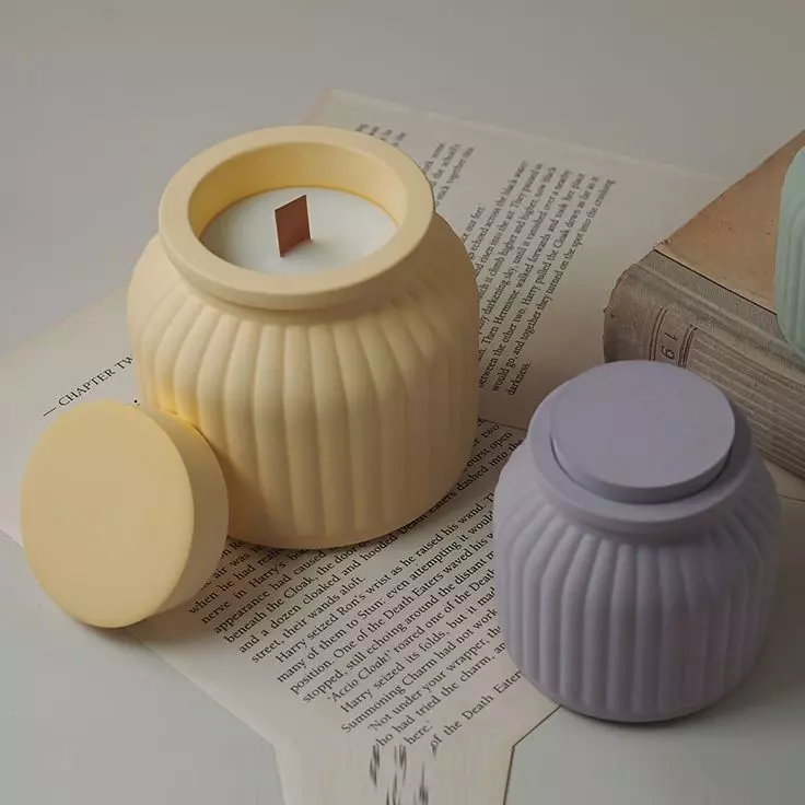 Striped Candle Holder 3D print model
