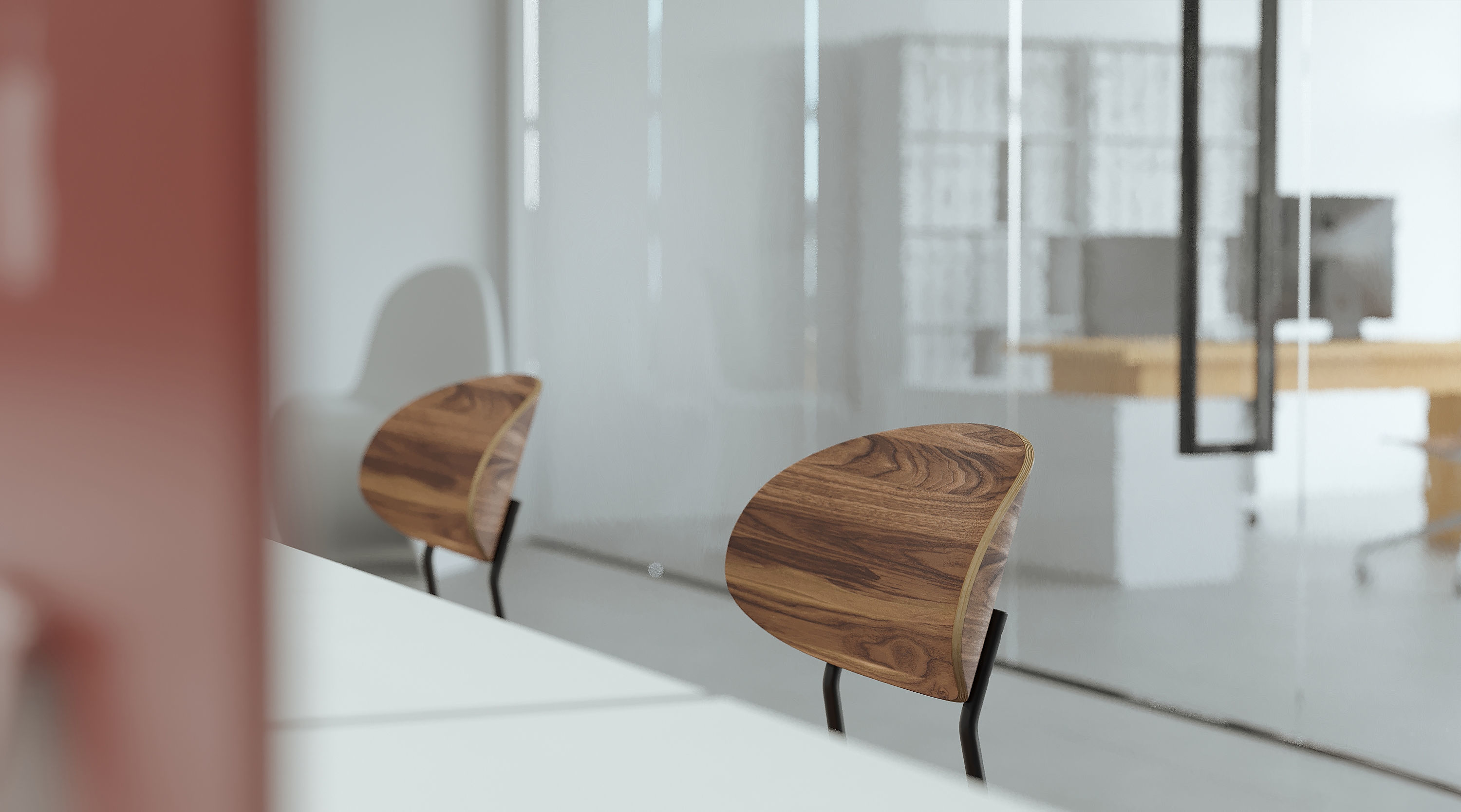 Modern minimalist office design 3D model_4