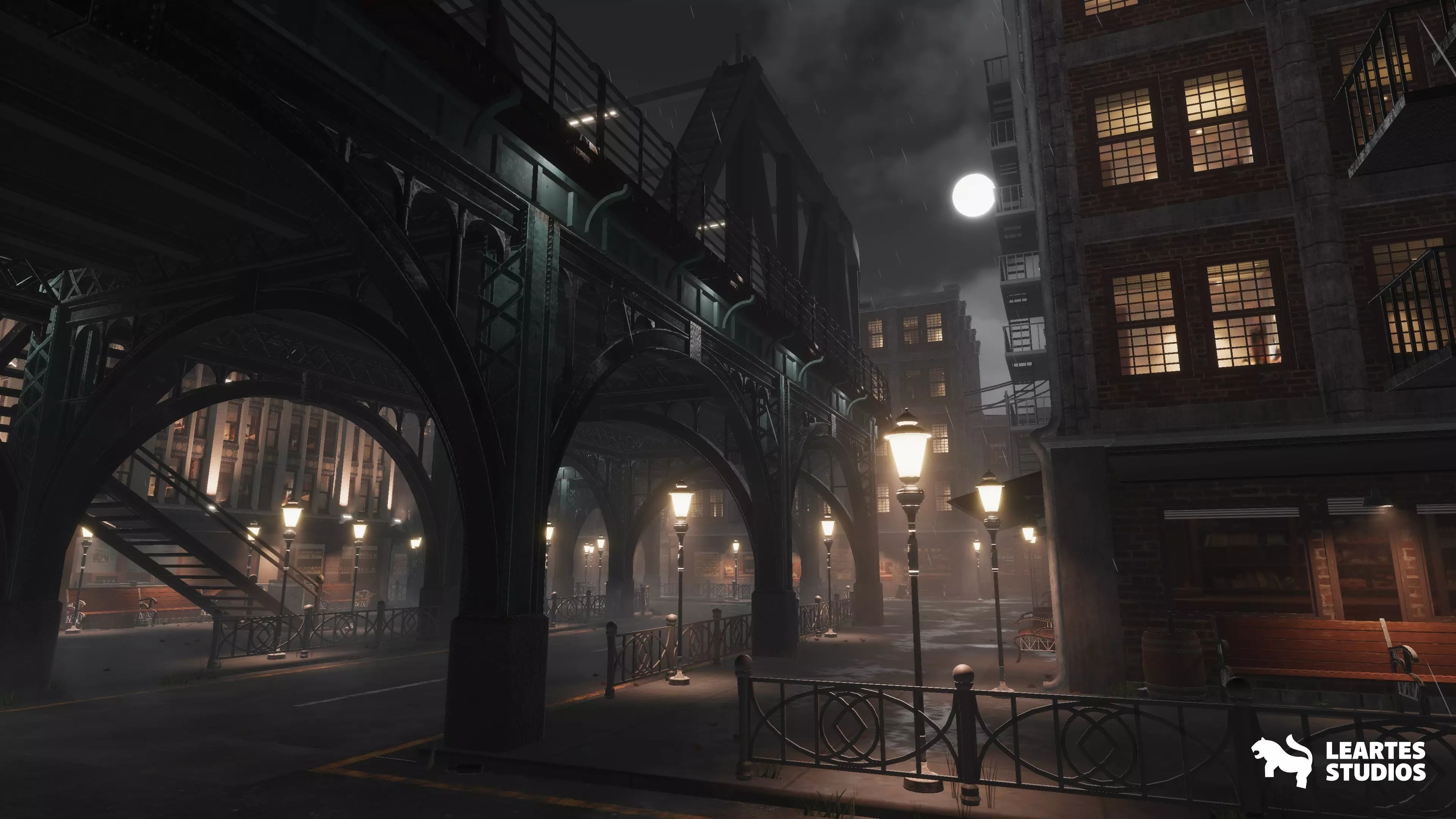 1900s Industrial Environment Low-poly 3D model_10